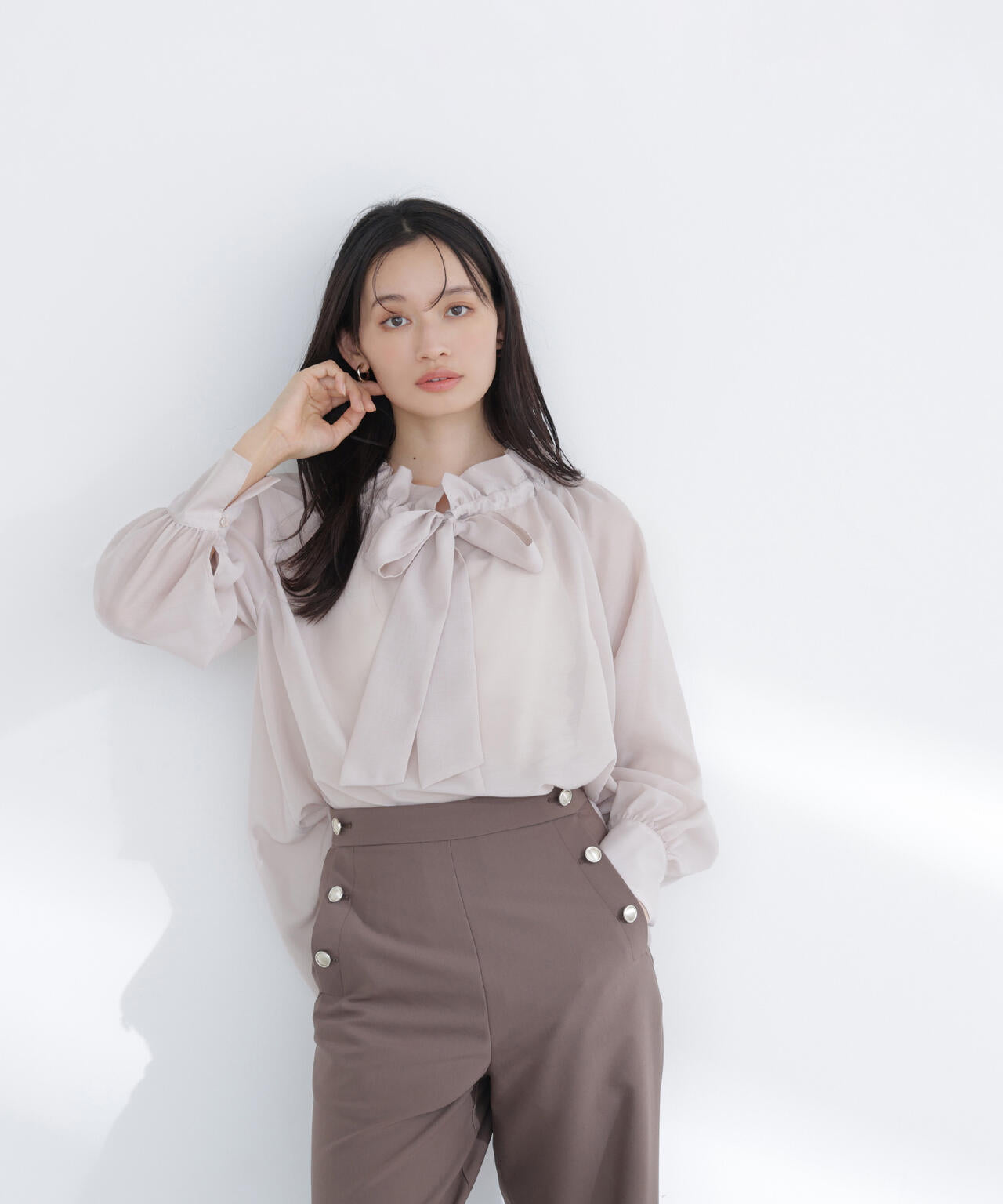 2wayシアーボウタイブラウス | NATURAL BEAUTY BASIC（ナチュラル