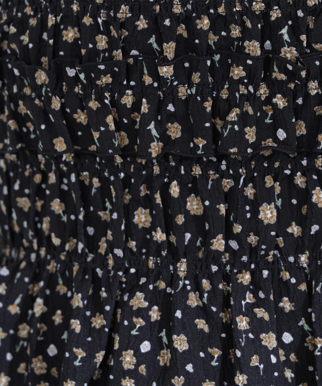 ミニフラワーシャーリングブラウス