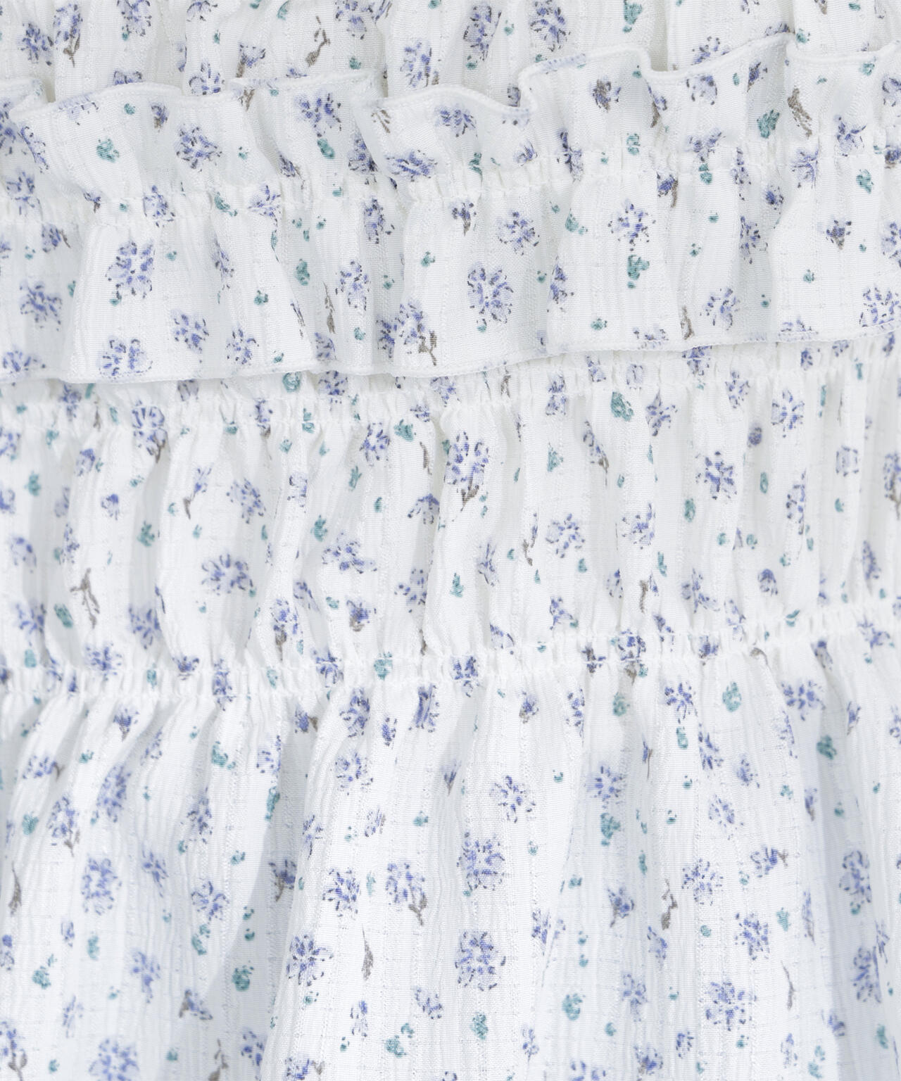 ミニフラワーシャーリングブラウス