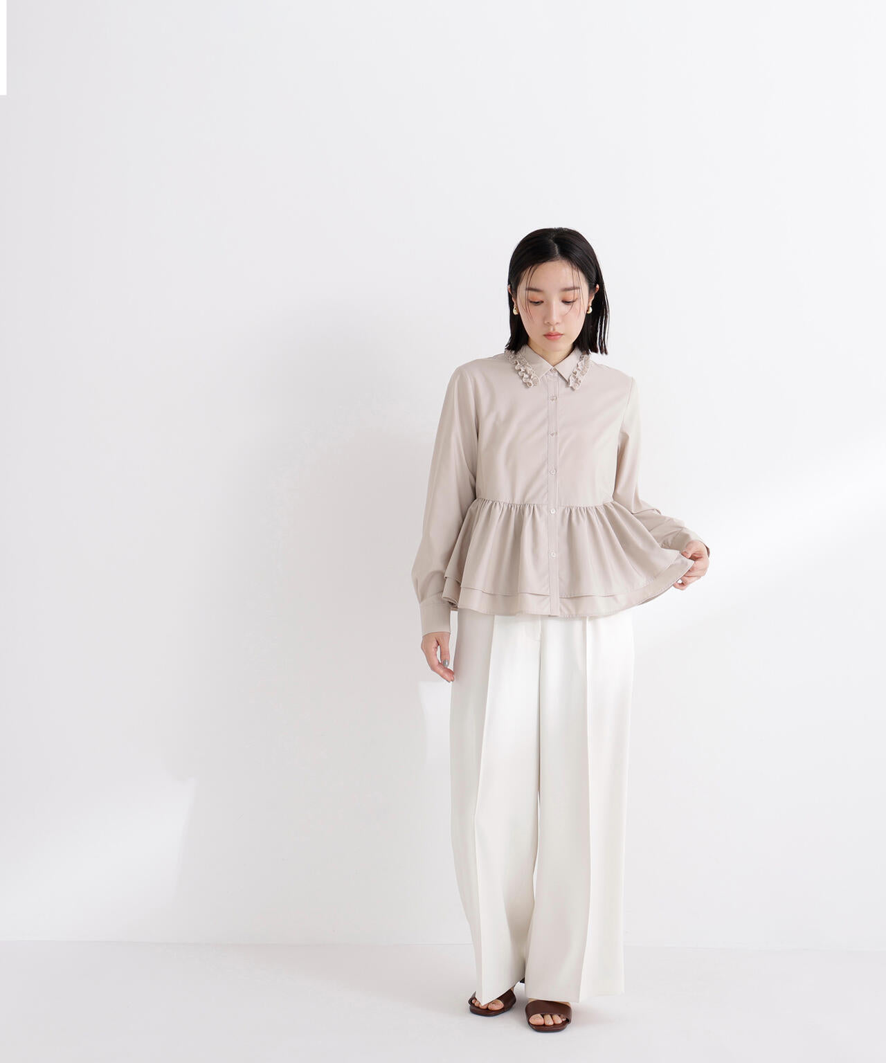 フリルカラーシャツ | NATURAL BEAUTY BASIC（ナチュラルビューティー