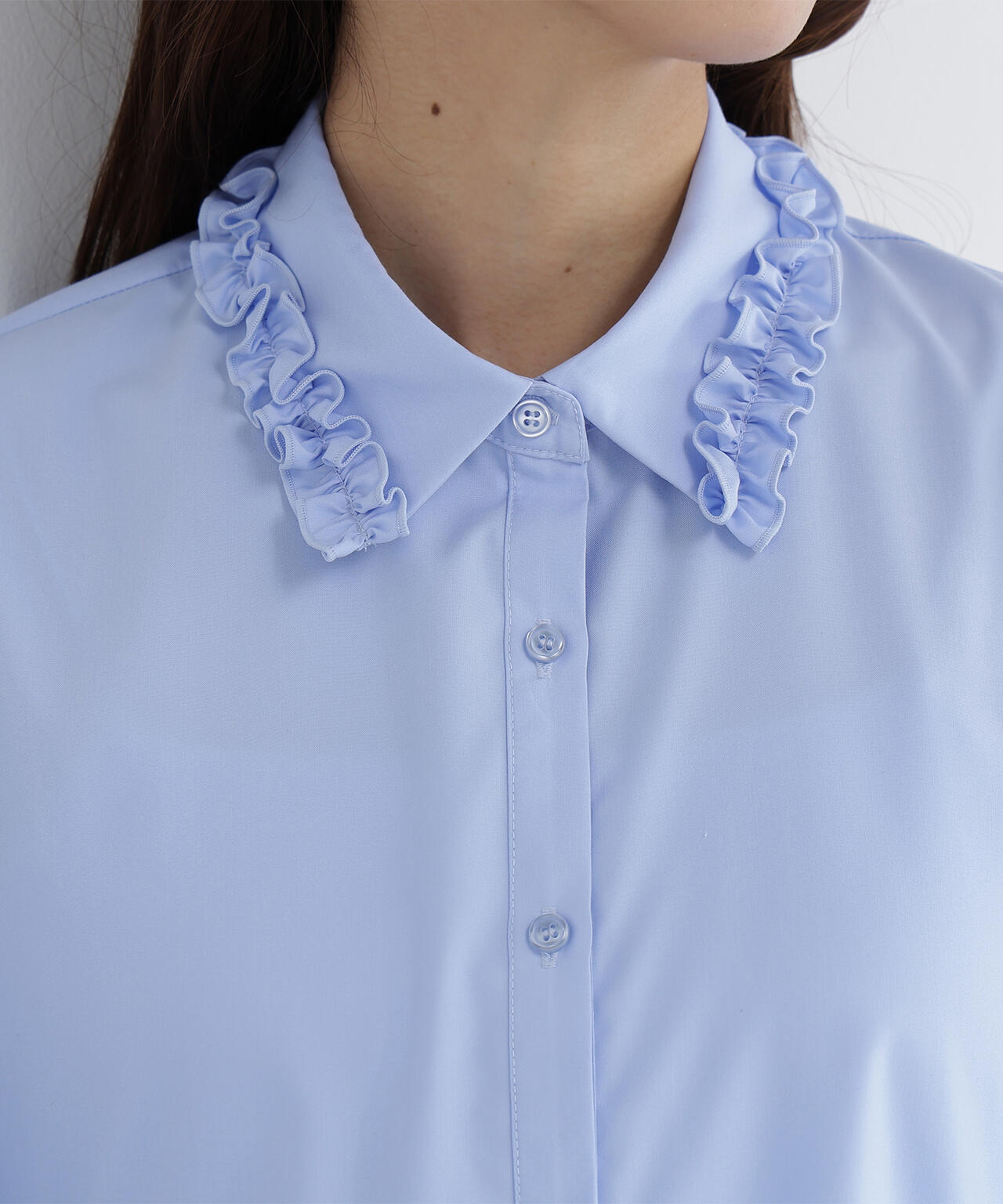 フリルカラーシャツ