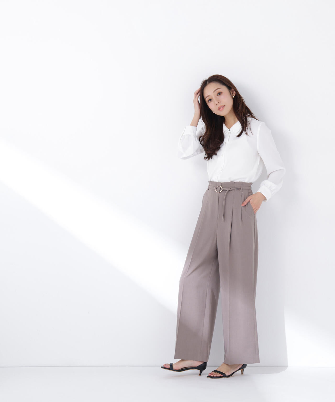 レースダブルカラーブラウス