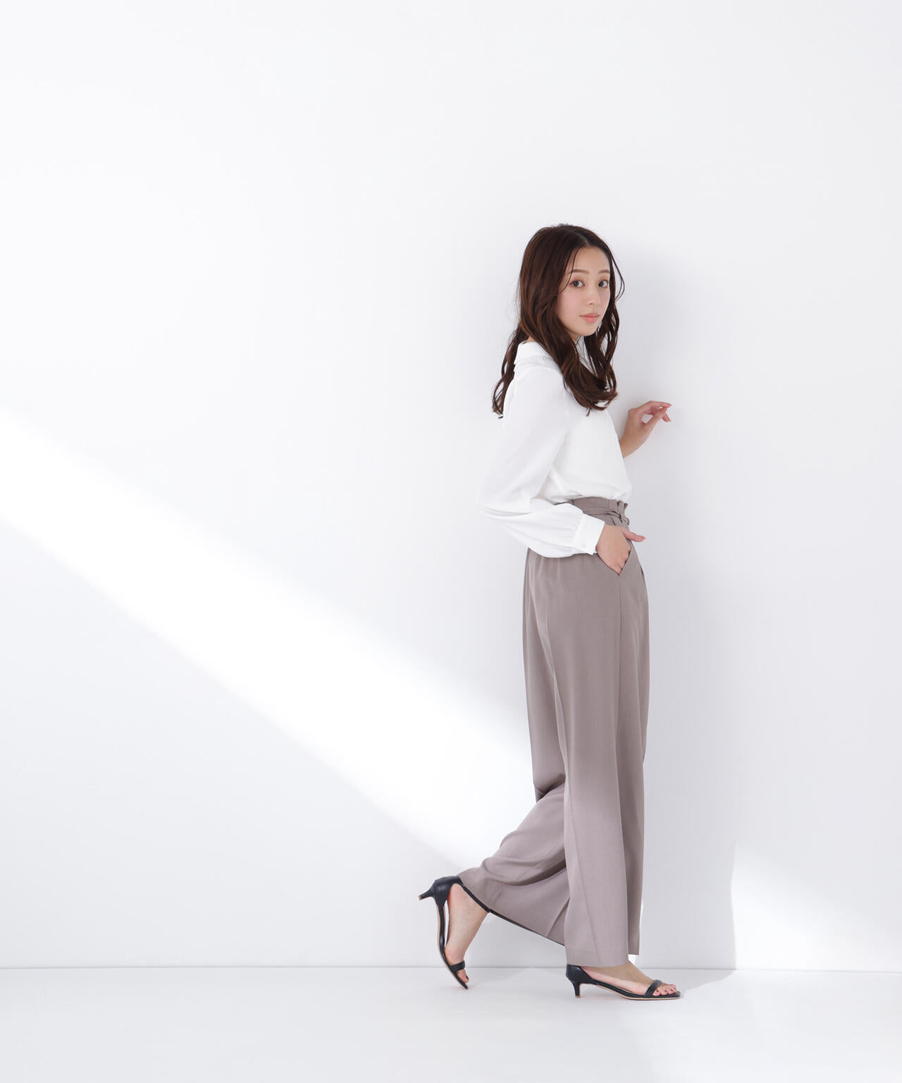 レースダブルカラーブラウス