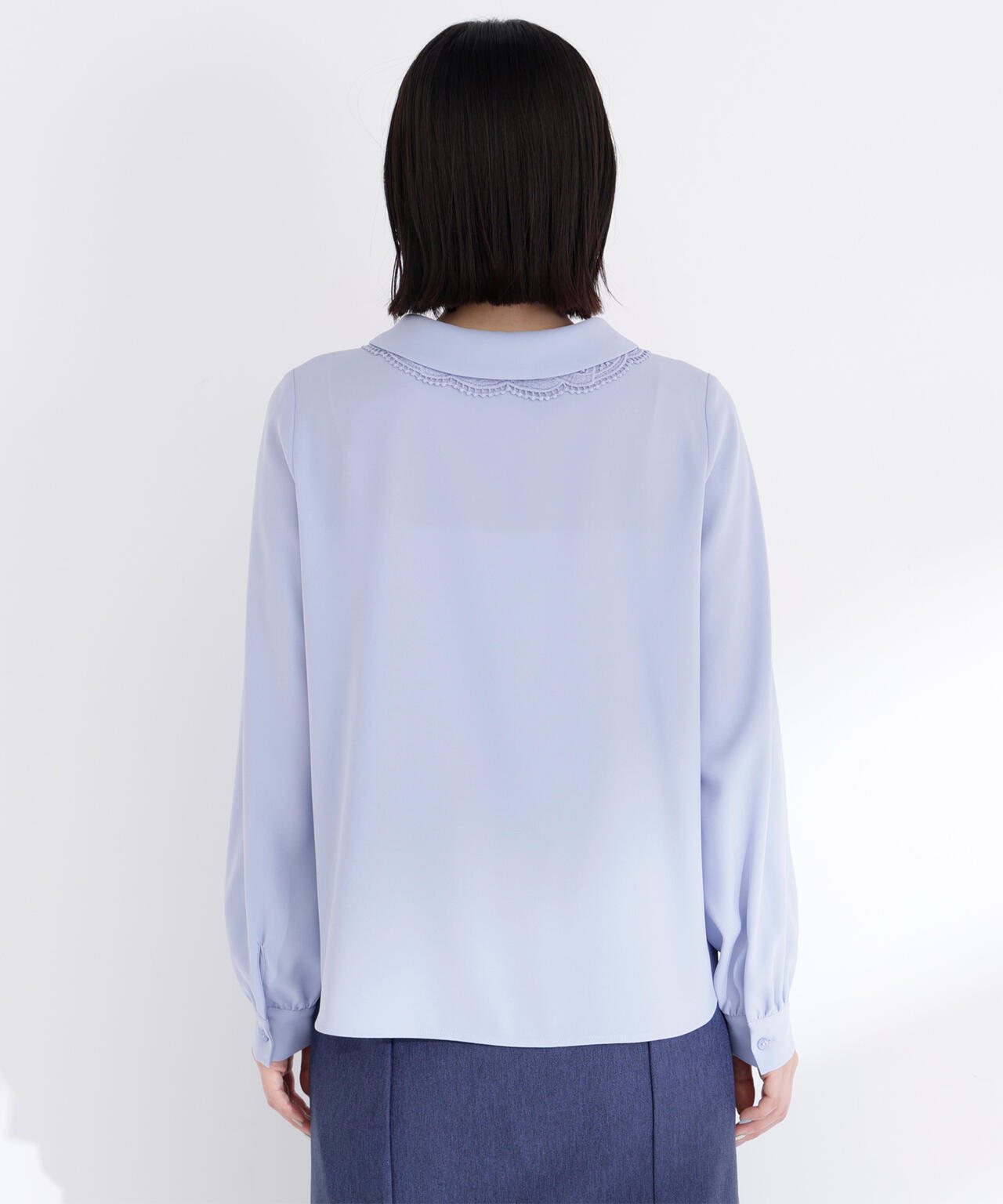 レースダブルカラーブラウス