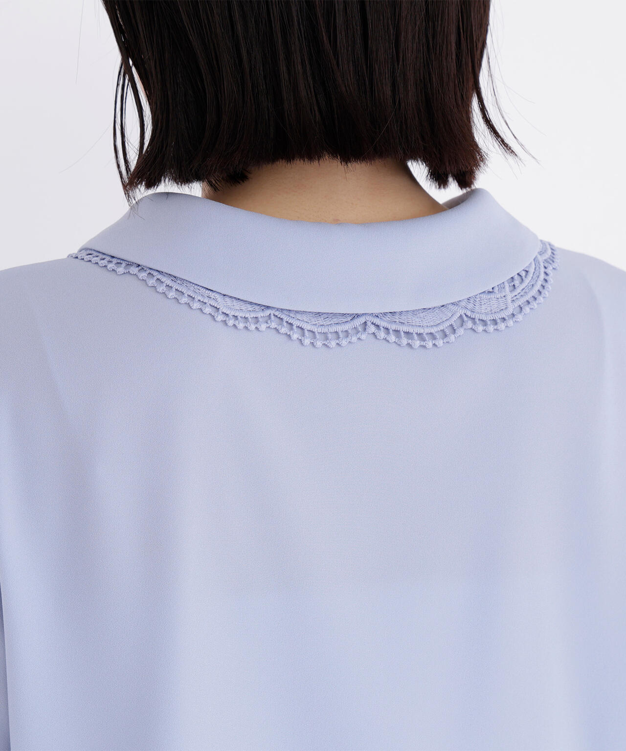 レースダブルカラーブラウス