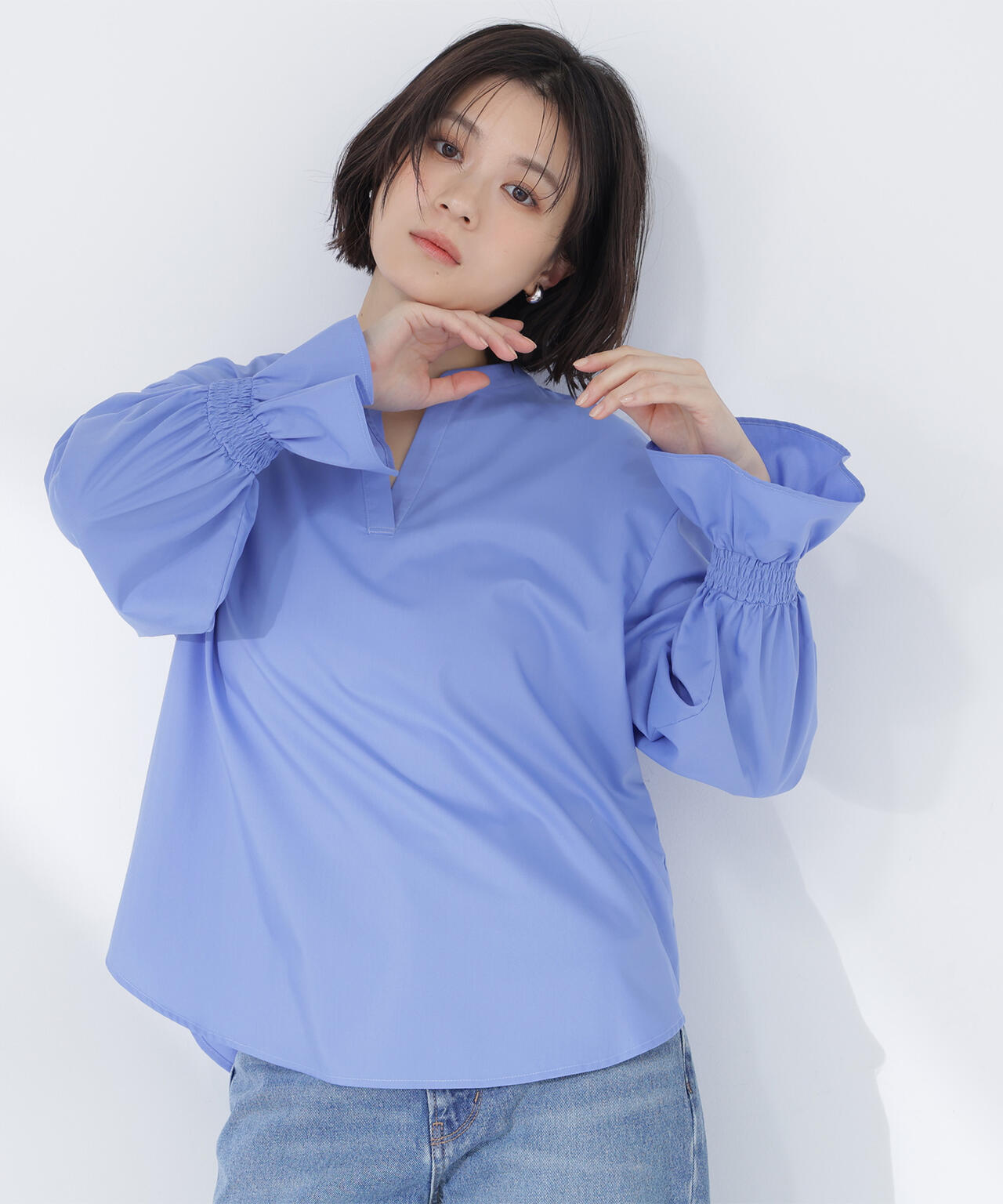 Oggi.jp掲載】バンドカラースキッパーブラウス | NATURAL BEAUTY BASIC