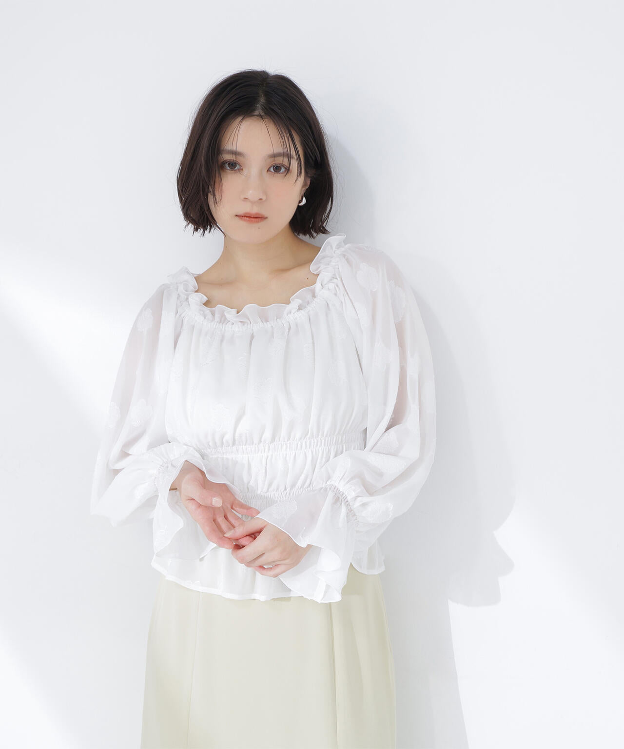 フラワージャガードブラウス | NATURAL BEAUTY BASIC（ナチュラル