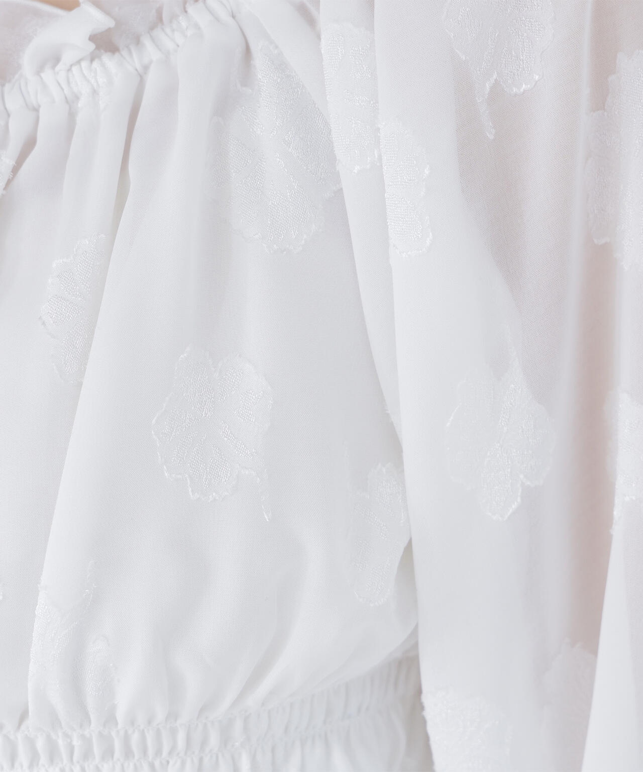 フラワージャガードブラウス