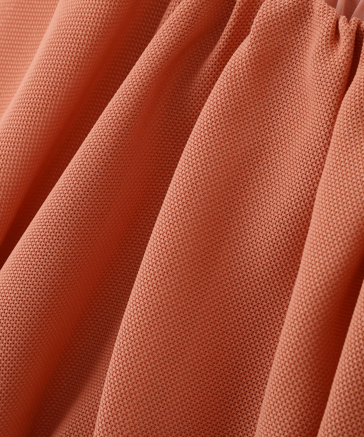 メッシュギャザーペプラムブラウス