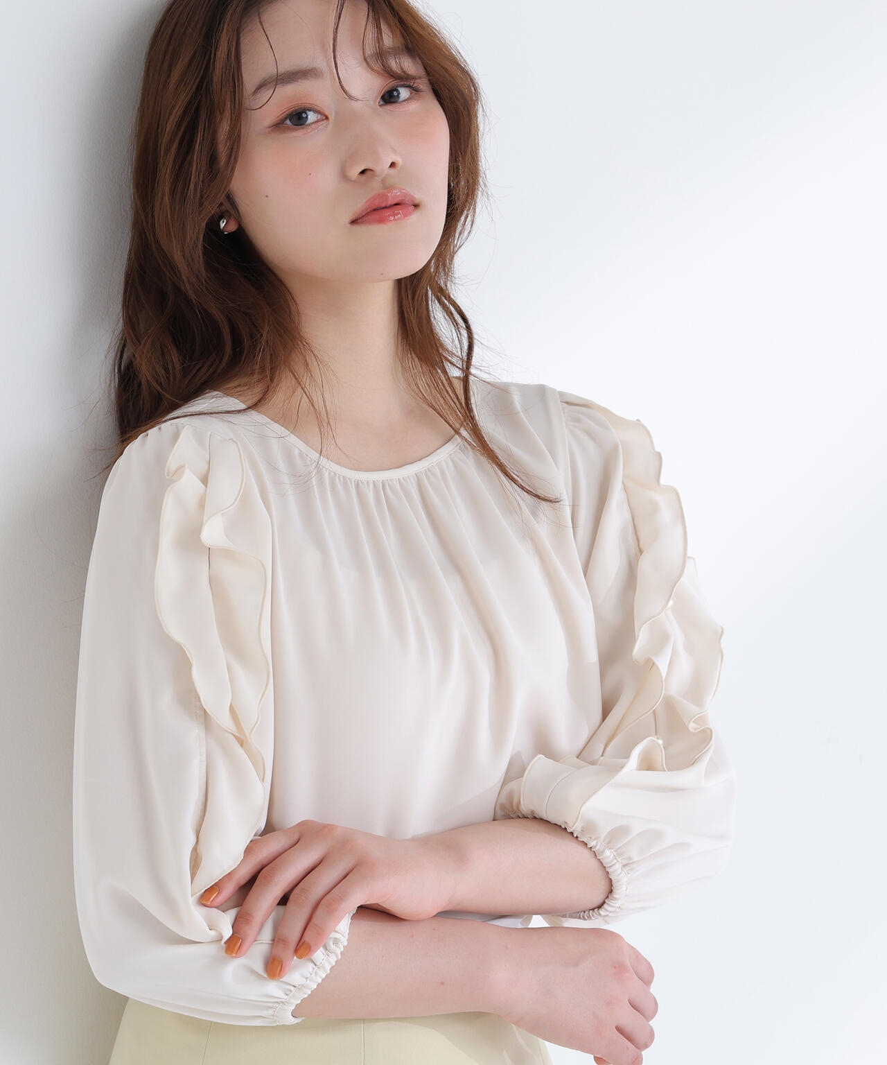 パールスリットスリーブブラウス | NATURAL BEAUTY BASIC（ナチュラル