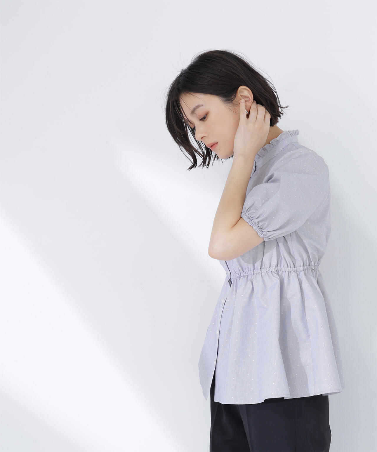 ストライプドビードットブラウス | NATURAL BEAUTY BASIC（ナチュラル