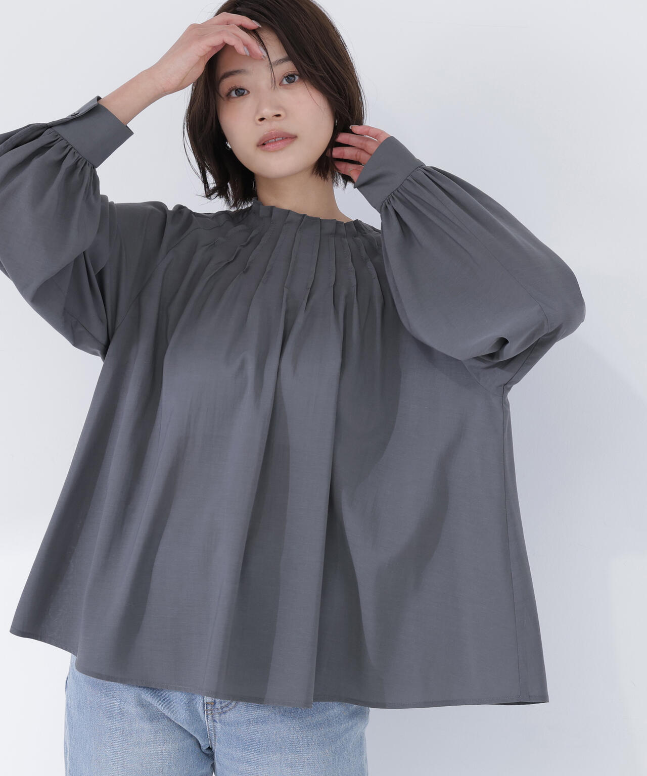 【新品】N.エヌドットナチュラルビューティベーシック　ブラウス デザインショルダーブラウス | NATURAL BEAUTY BASIC（ナチュラル