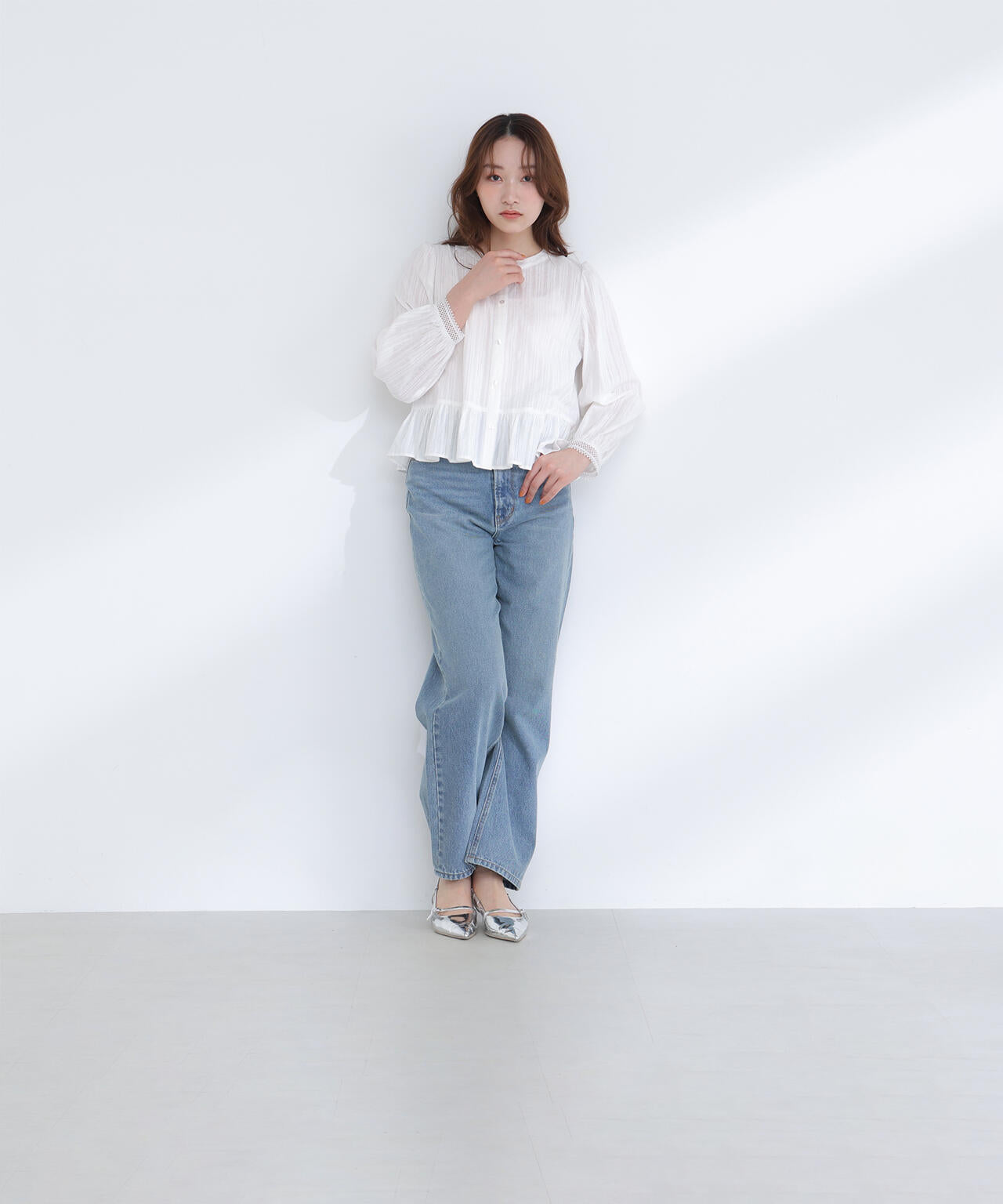 レースカフスブラウス