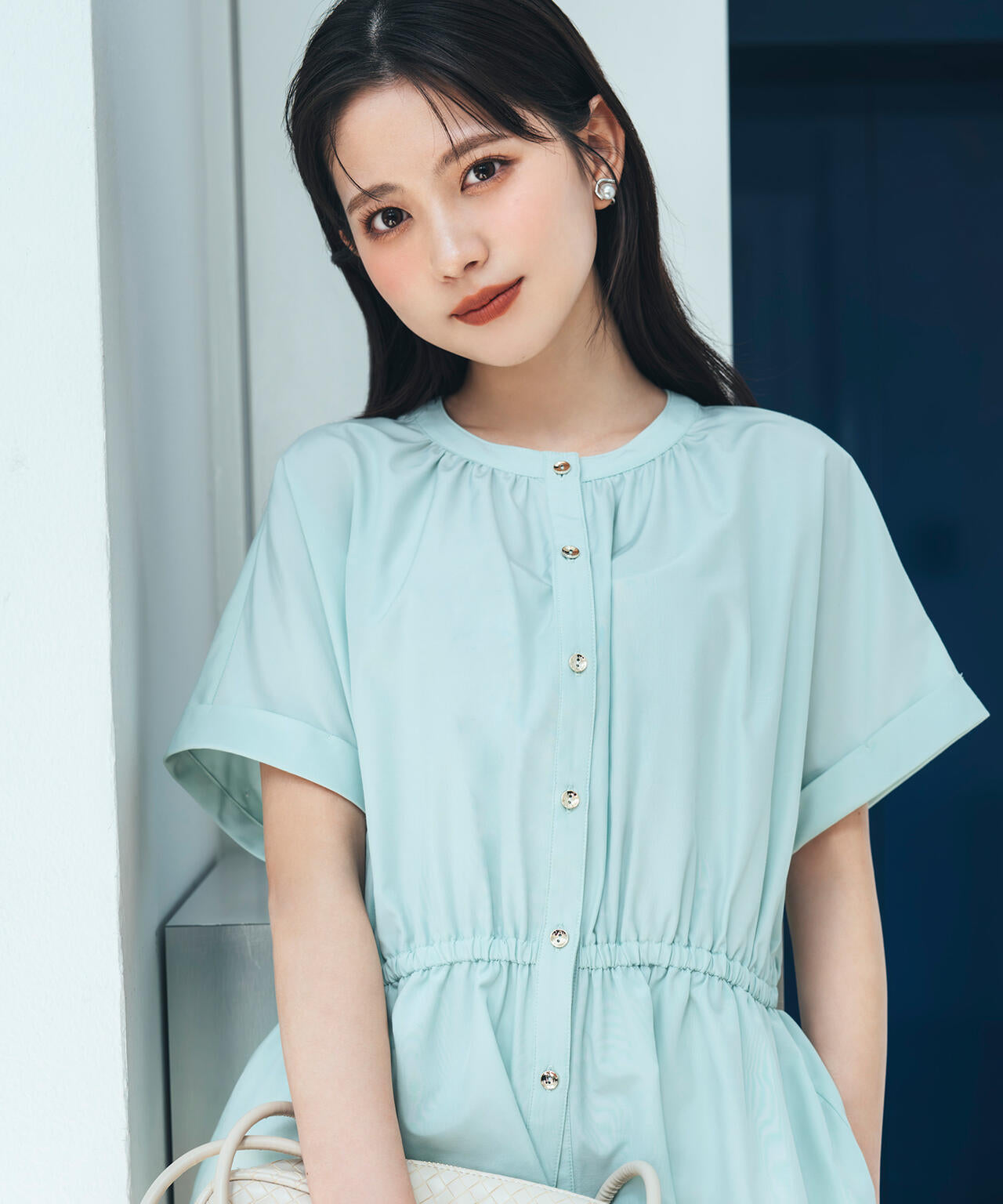 【4/2～4/5 予約商品10%OFF対象】【ちょうど、いい服】きゅっとふわっと。全部盛りブラウス