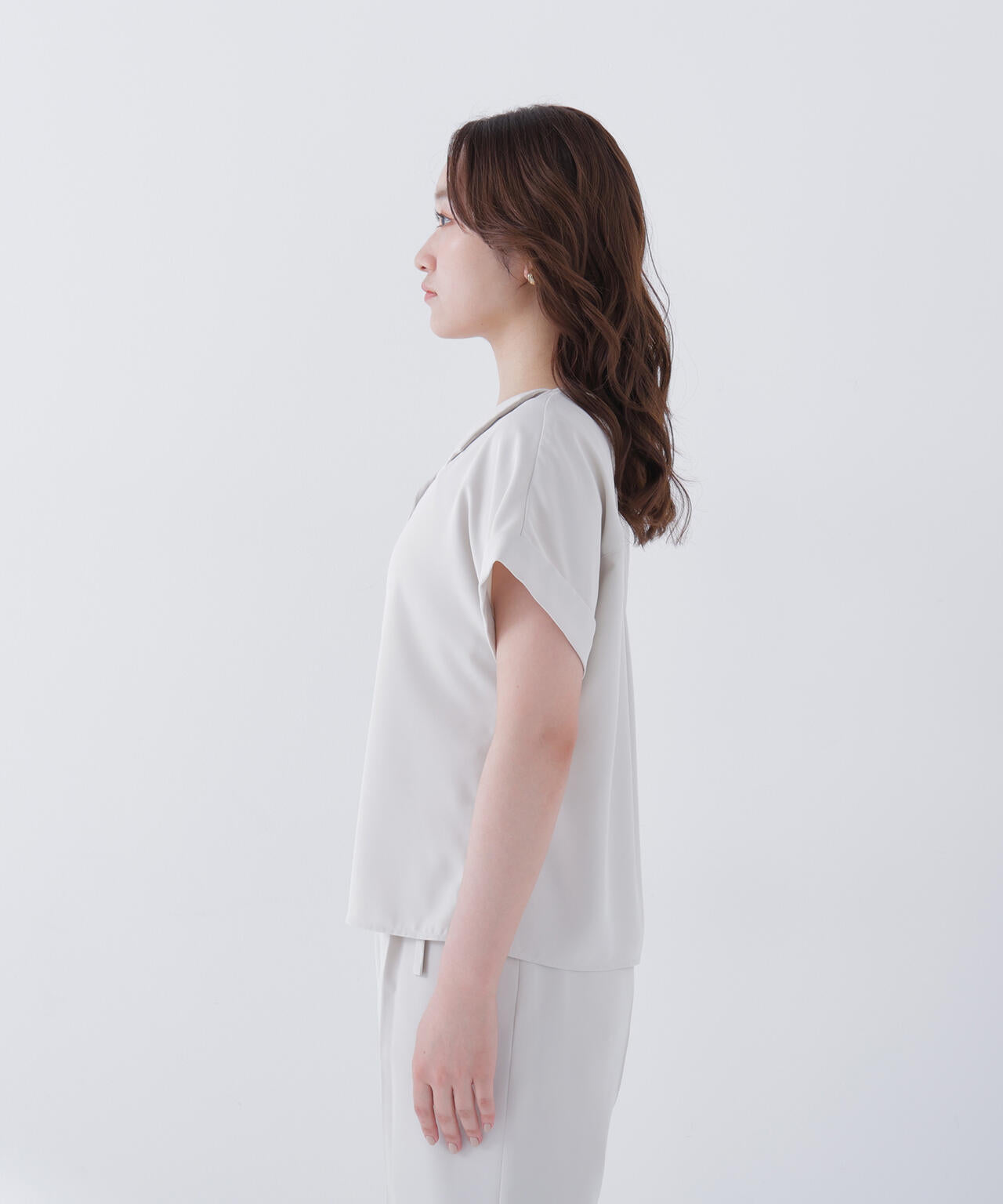 クリアツイル SETUP 開襟ブラウス | NATURAL BEAUTY BASIC（ナチュラル