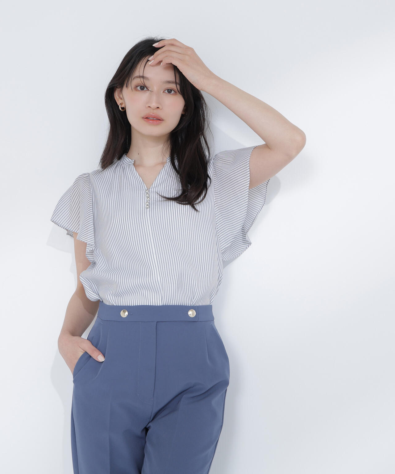 シアーストライプブラウス | NATURAL BEAUTY BASIC（ナチュラル