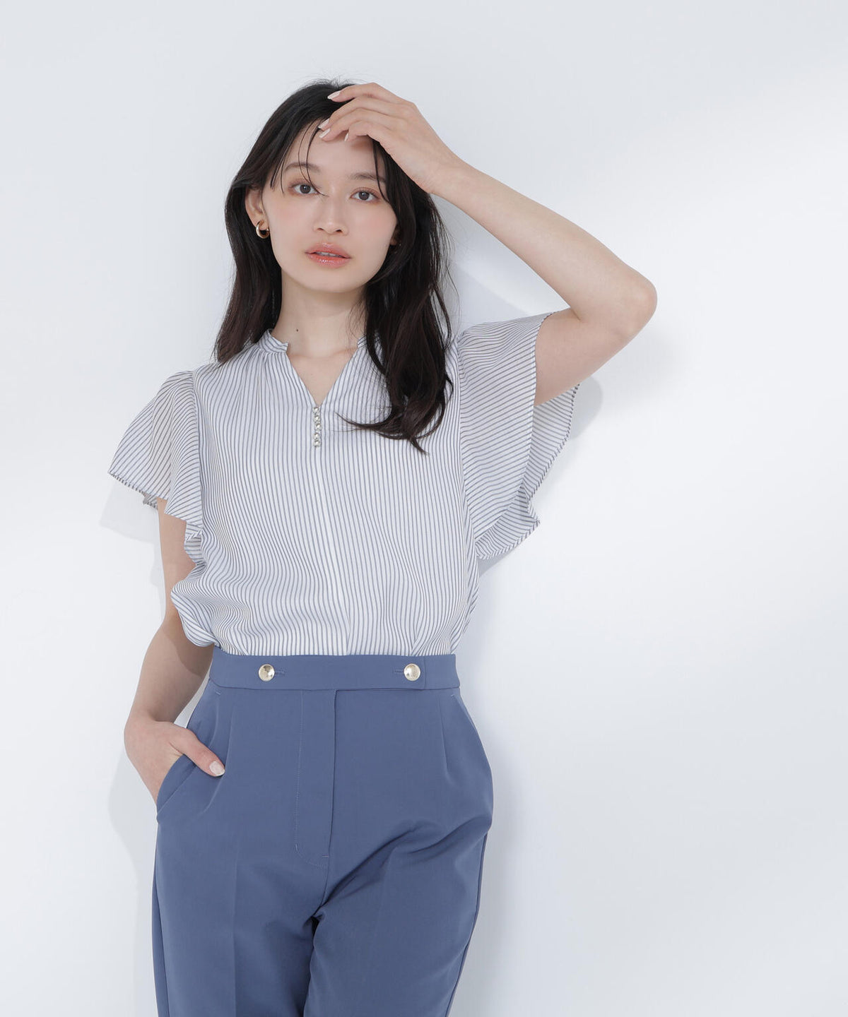 シアーストライプブラウス | NATURAL BEAUTY BASIC（ナチュラル 