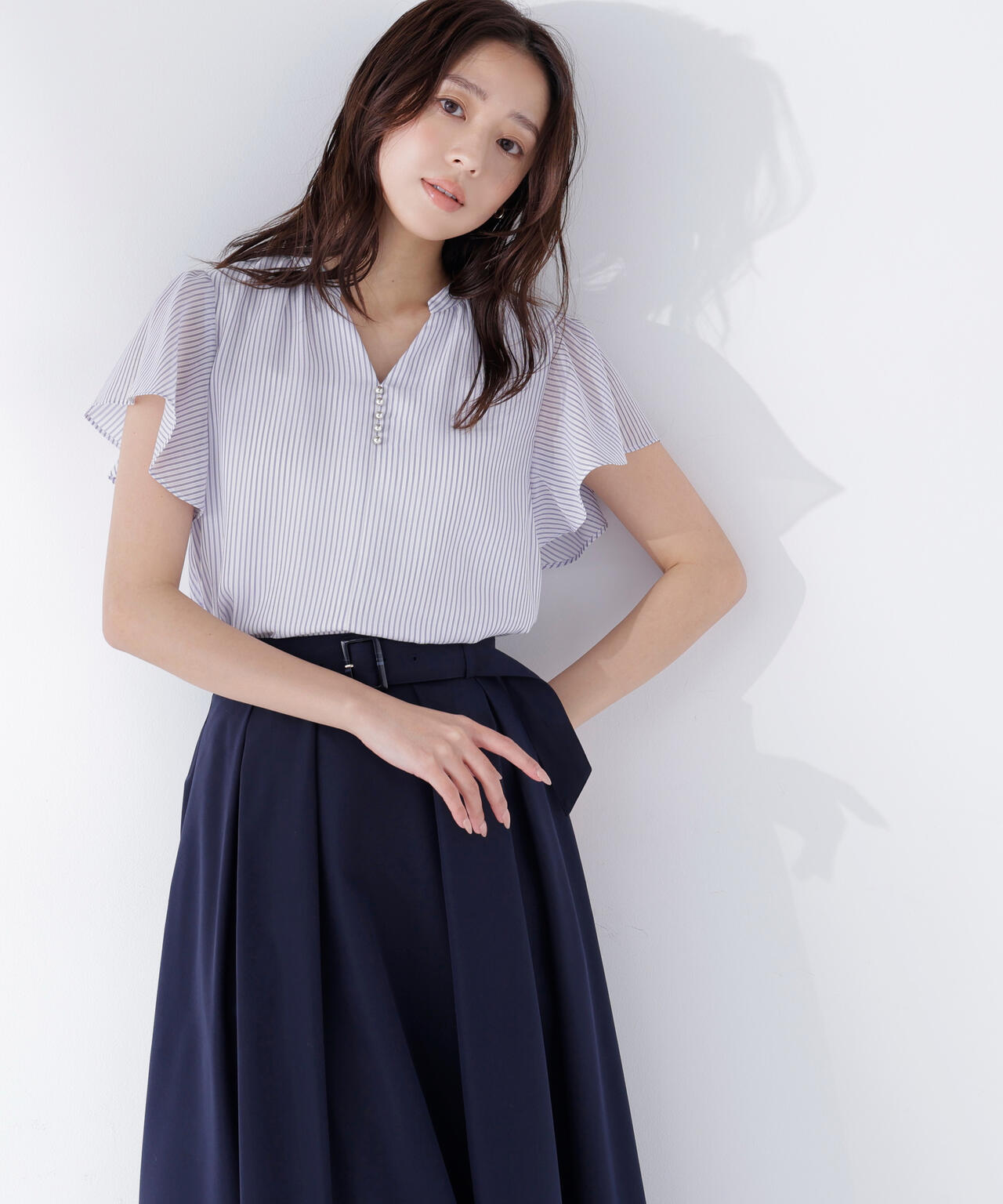 シアーストライプブラウス | NATURAL BEAUTY BASIC（ナチュラル
