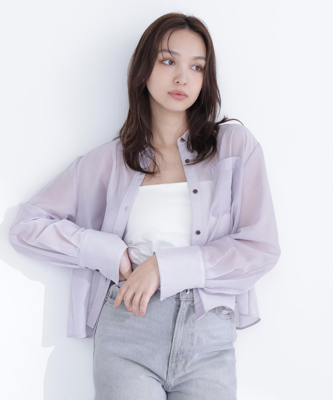 トップス n シアークロップドシャツ | NATURAL BEAUTY BASIC（ナチュラル