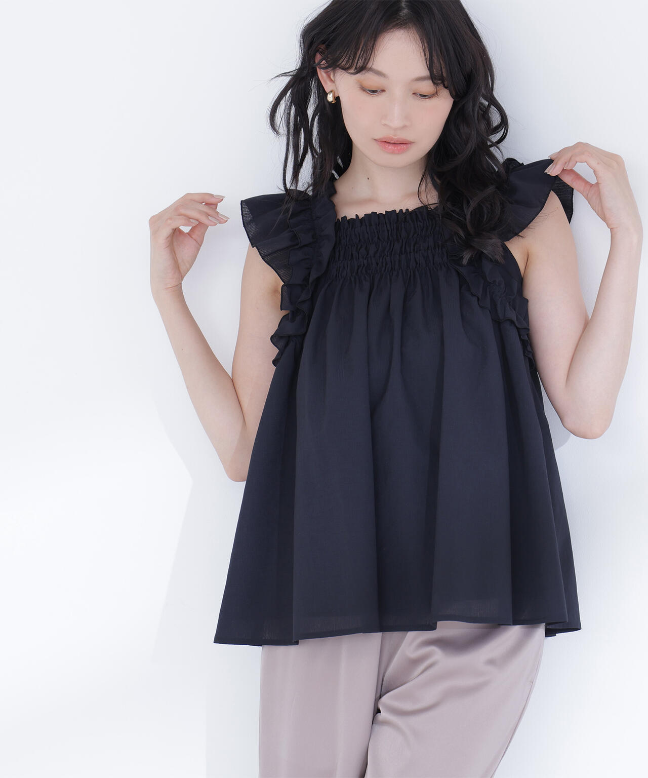 フリルスリーブチュニック | NATURAL BEAUTY BASIC（ナチュラル