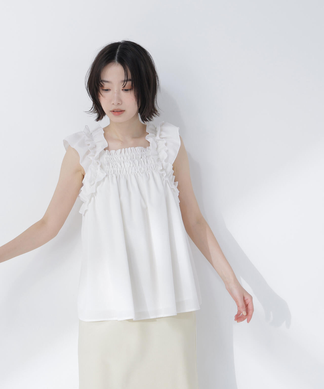 フリルスリーブチュニック | NATURAL BEAUTY BASIC（ナチュラル