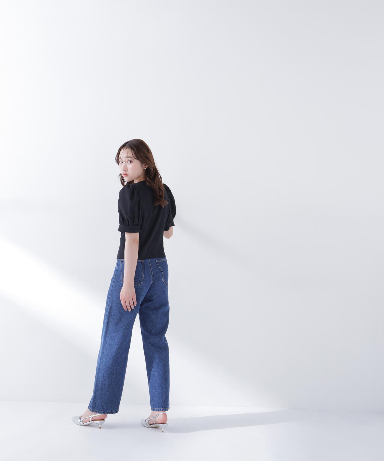 ゴールドボタンジャガードブラウス | NATURAL BEAUTY BASIC