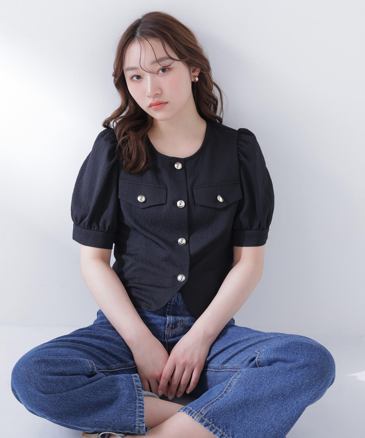 ♡ジャガードブラウス♡ セール】【セレモニー】C*ジャガードブラウスセットアップ（スーツ