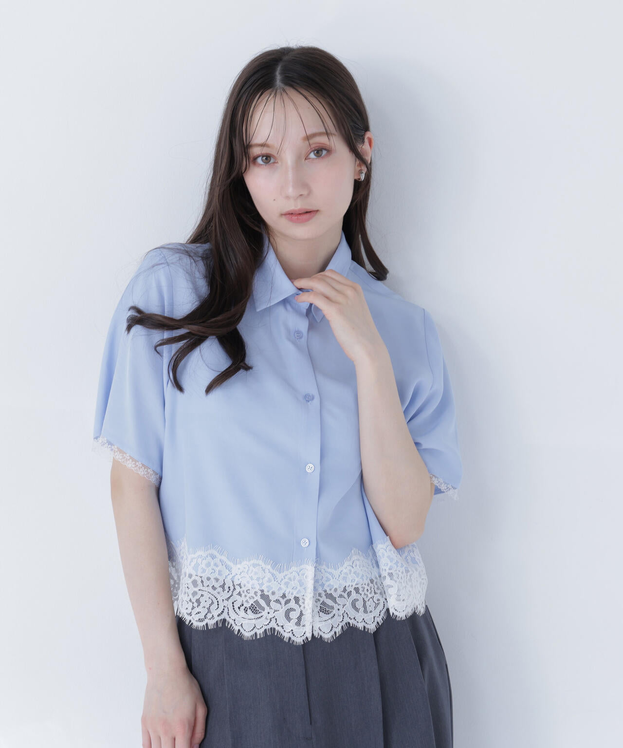レースドッキングシャツ | NATURAL BEAUTY BASIC（ナチュラル