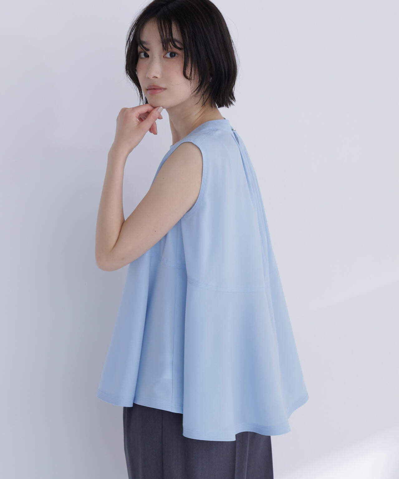 6/5～6/7 オンライン限定2buy10%OFF対象】ジョーゼットペプラム