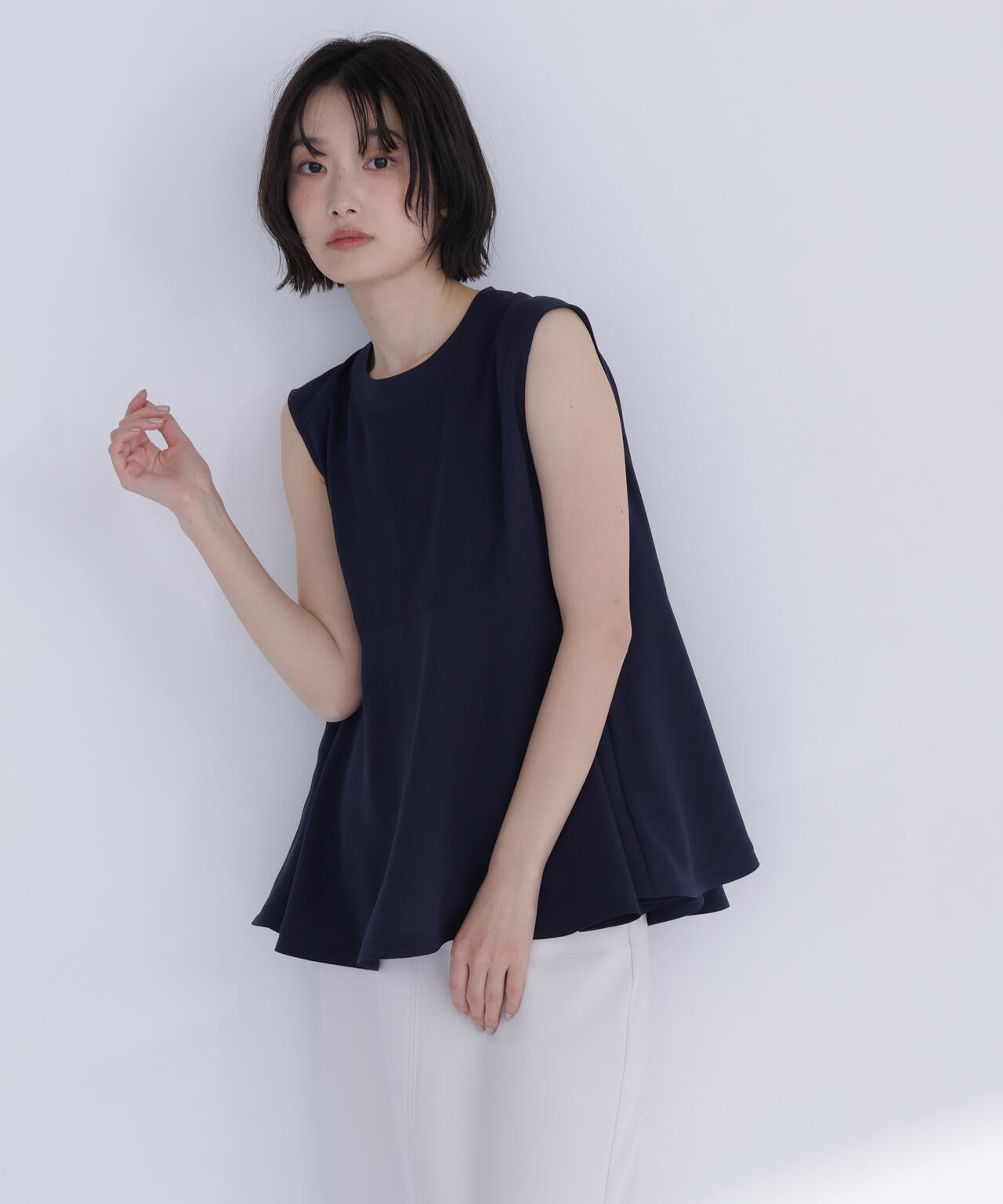 ジョーゼットペプラムブラウス | NATURAL BEAUTY BASIC（ナチュラル