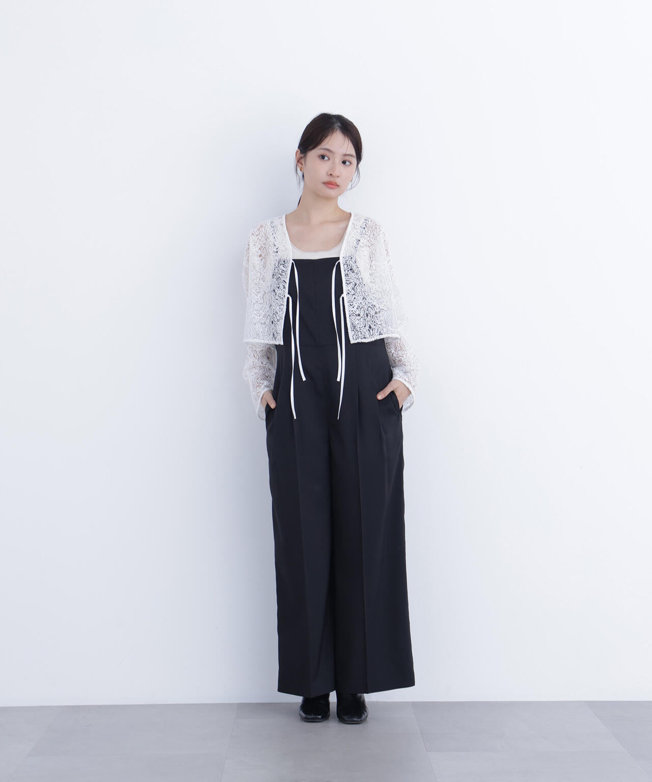 レース羽織ブラウス