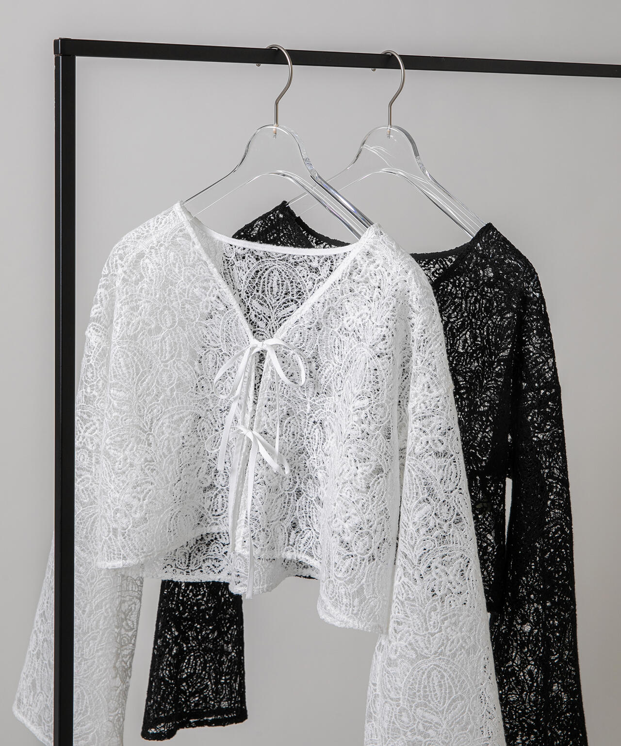 レース羽織ブラウス