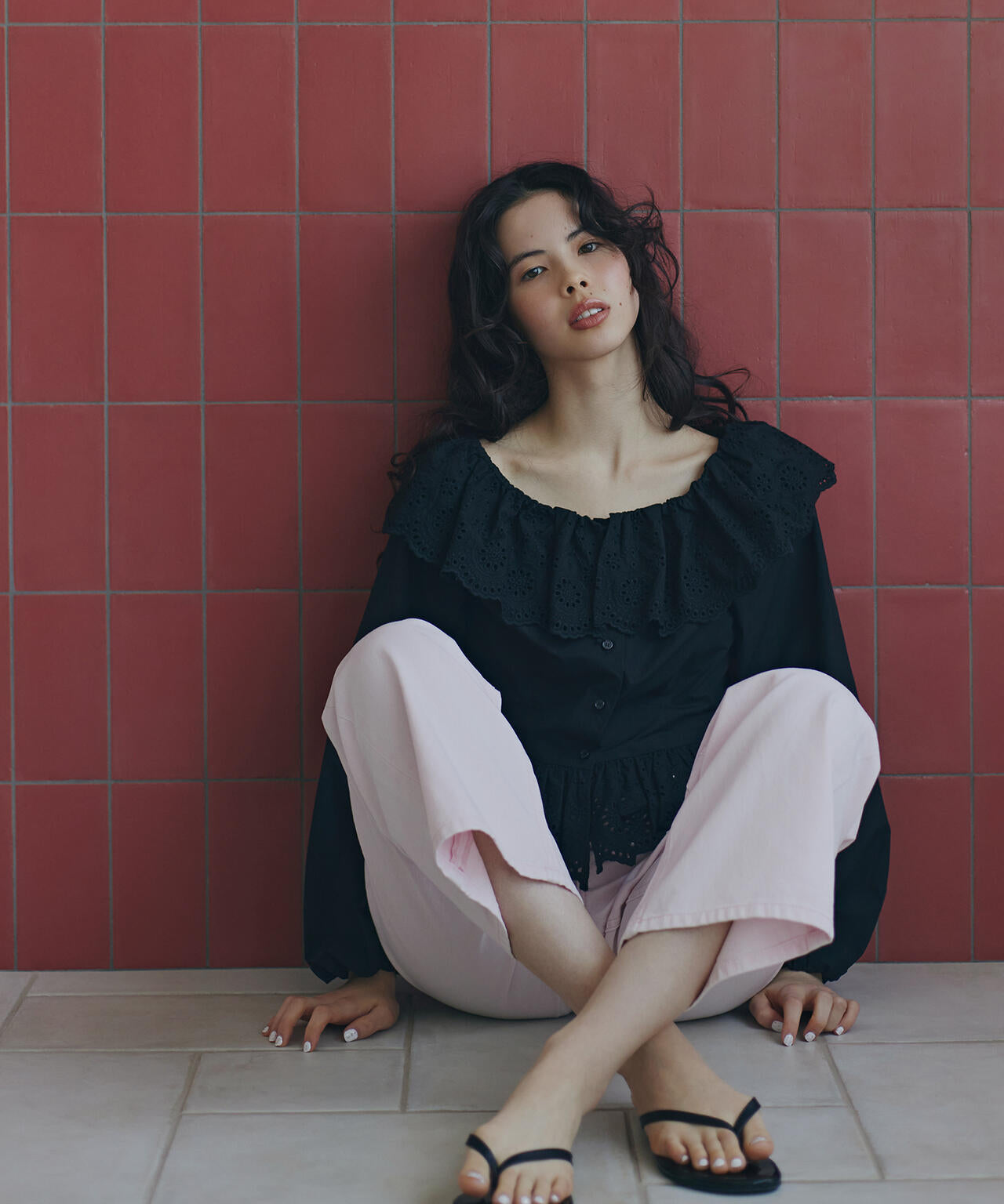 エンブロイダリーフリルブラウス | N. Natural Beauty Basic*（エヌ