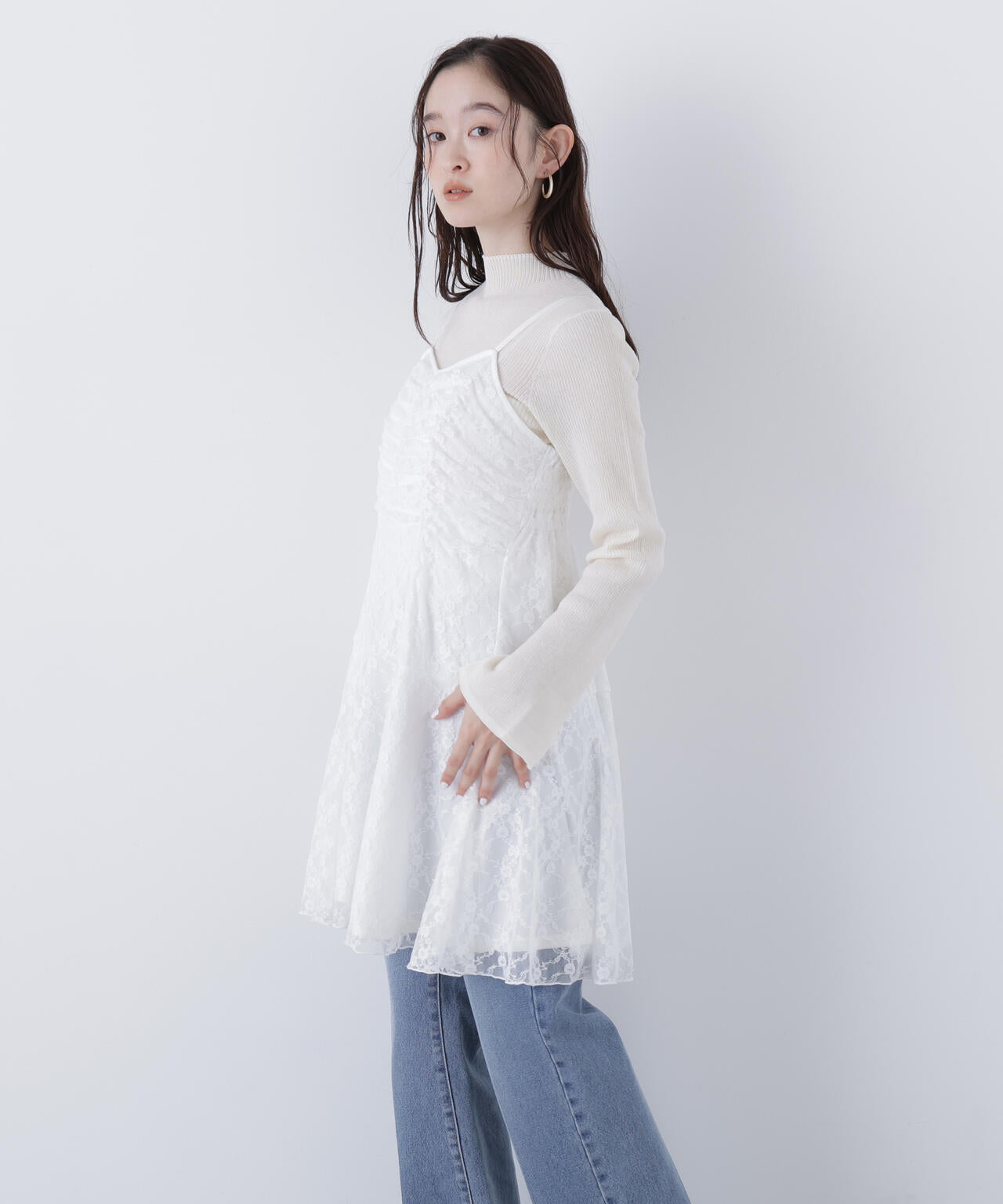 レースギャザーキャミチュニック | N. Natural Beauty Basic*（エヌ