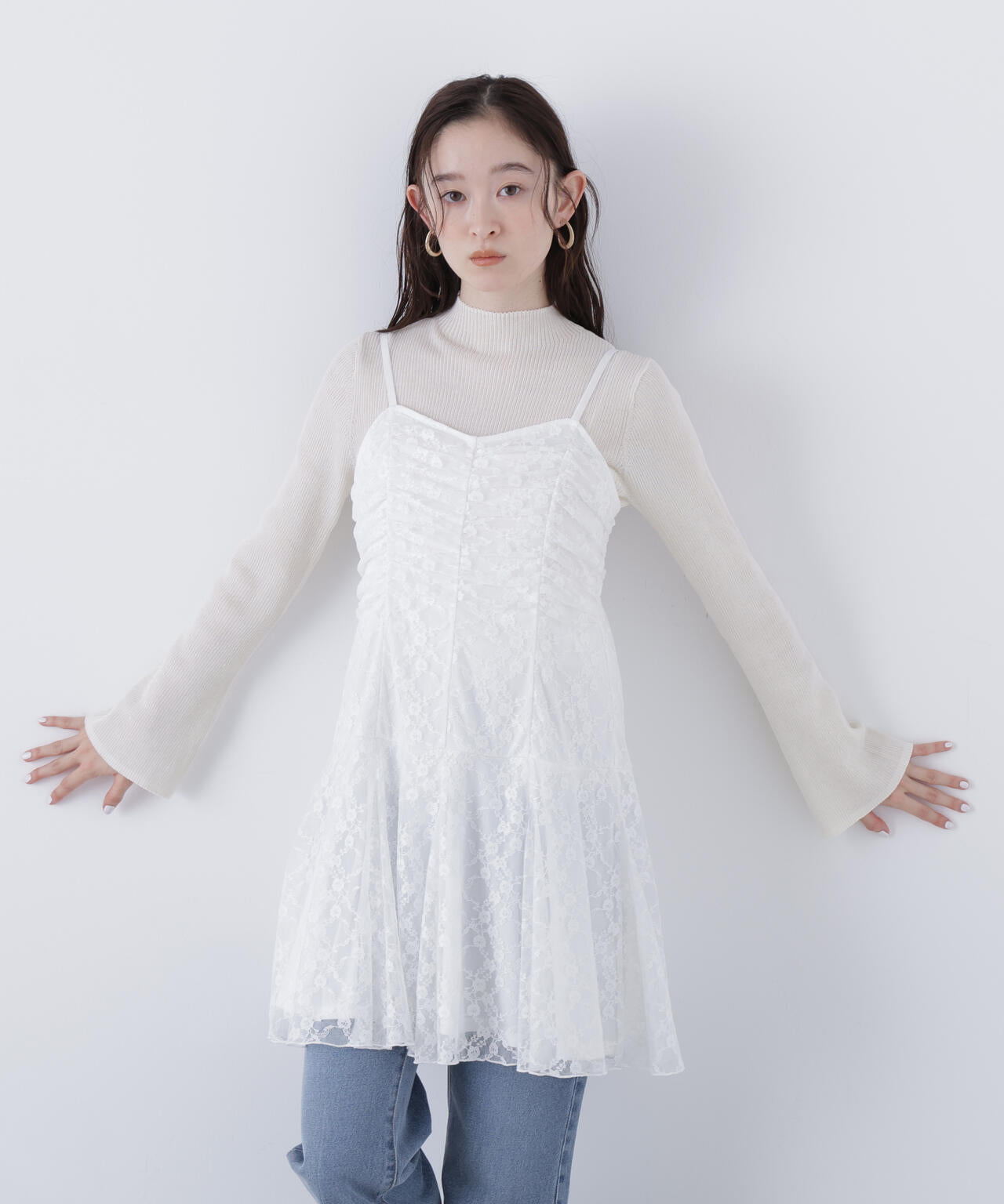 レースギャザーキャミチュニック | N. Natural Beauty Basic*（エヌ