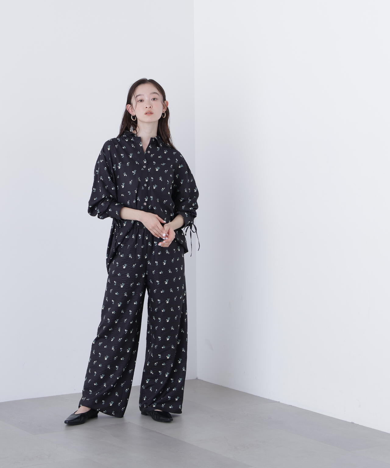 フラワープリント SETUP シャツ