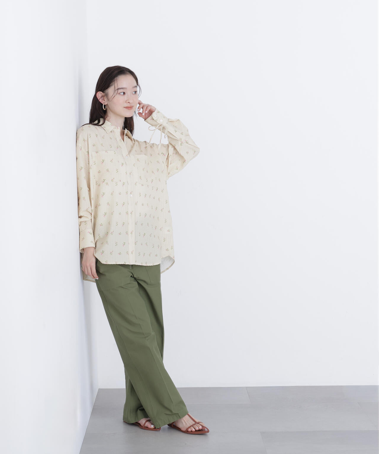 フラワープリント SETUP シャツ