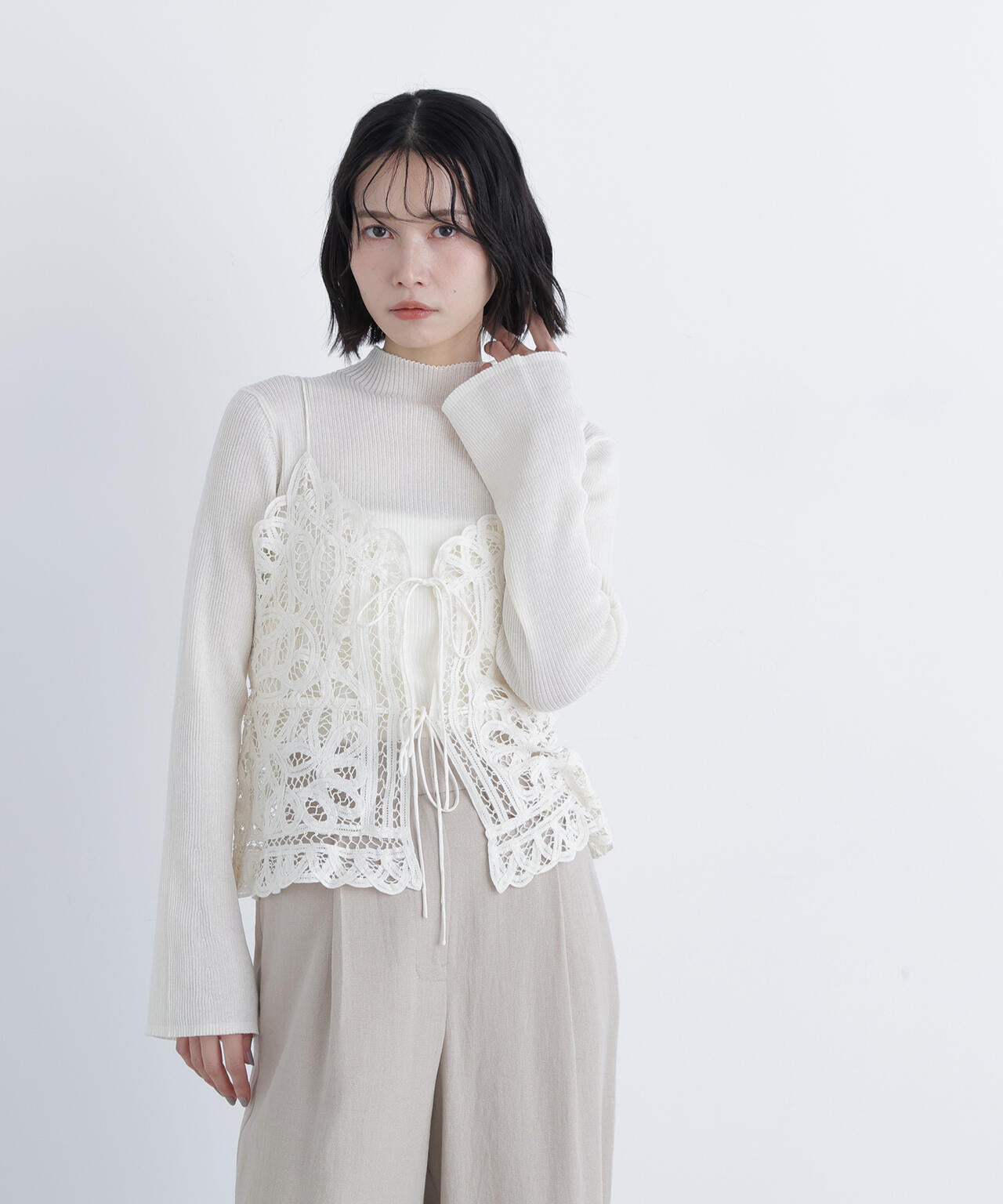 新品未使用品！23区レース模様が綺麗なビスチェ バテンレースビスチェ | N. Natural Beauty Basic*（エヌ ナチュラル