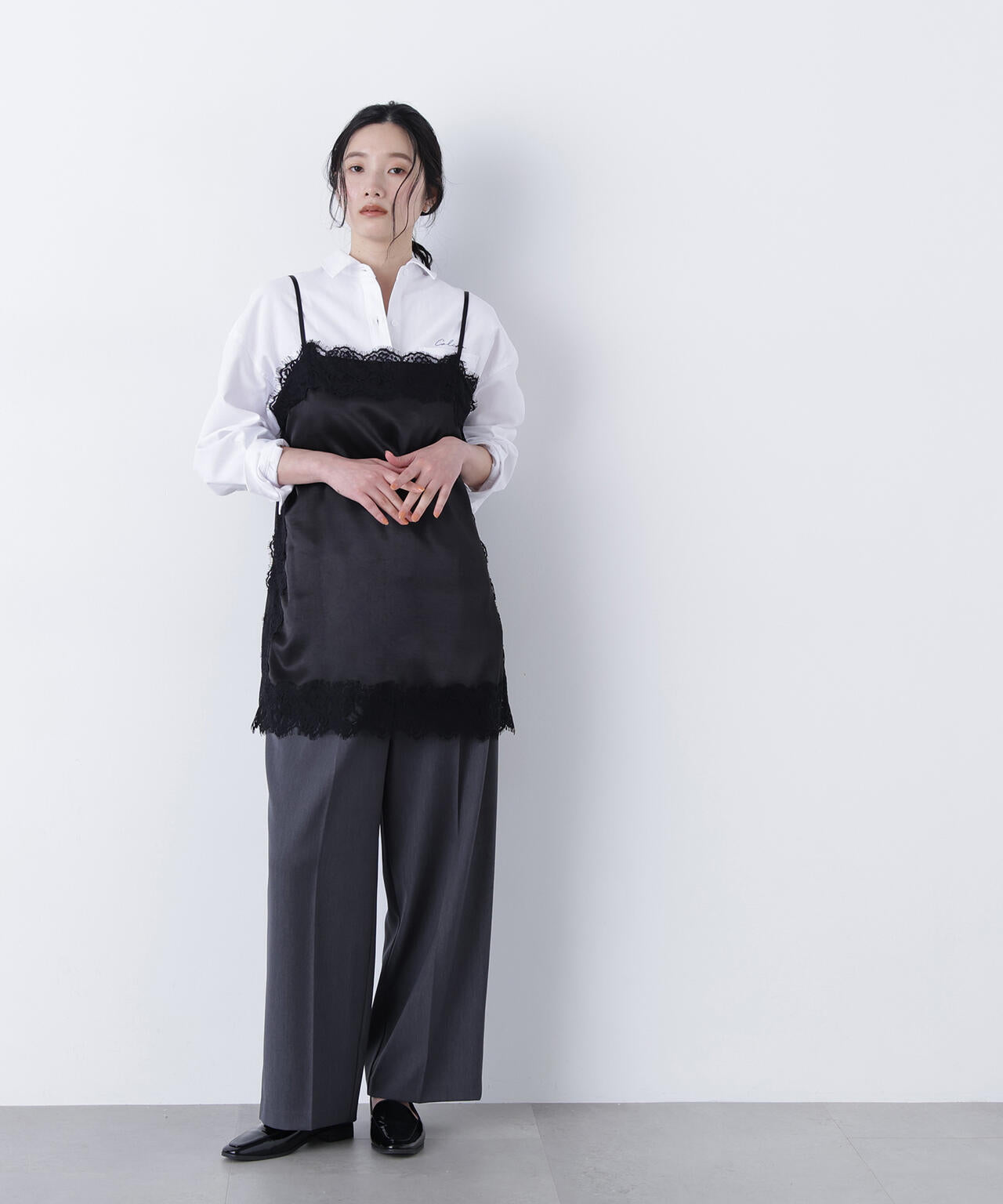 新品‼️N. Natural Beauty Basic*サテンレースキャミソール サテンレースキャミソール | N. Natural Beauty Basic*（エヌ