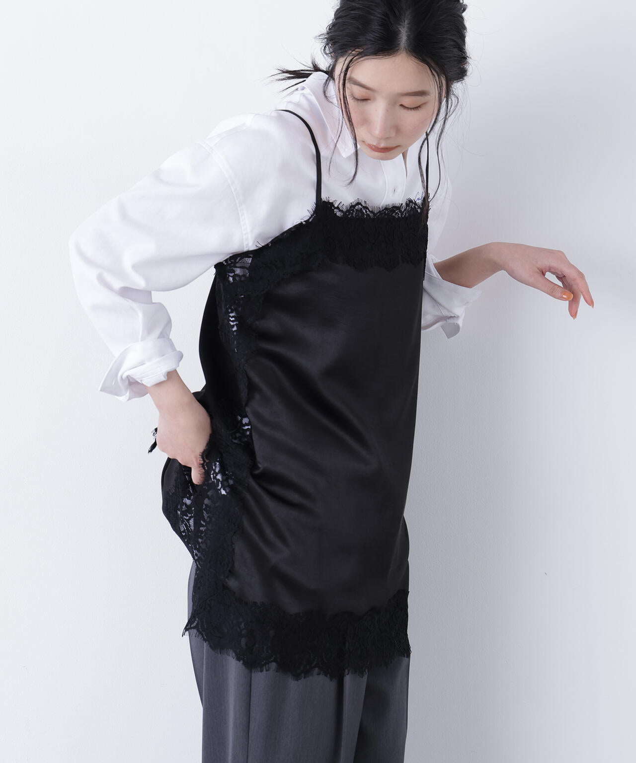 168cm Ｂ:80 W:61 H:88 着用サイズ：FR