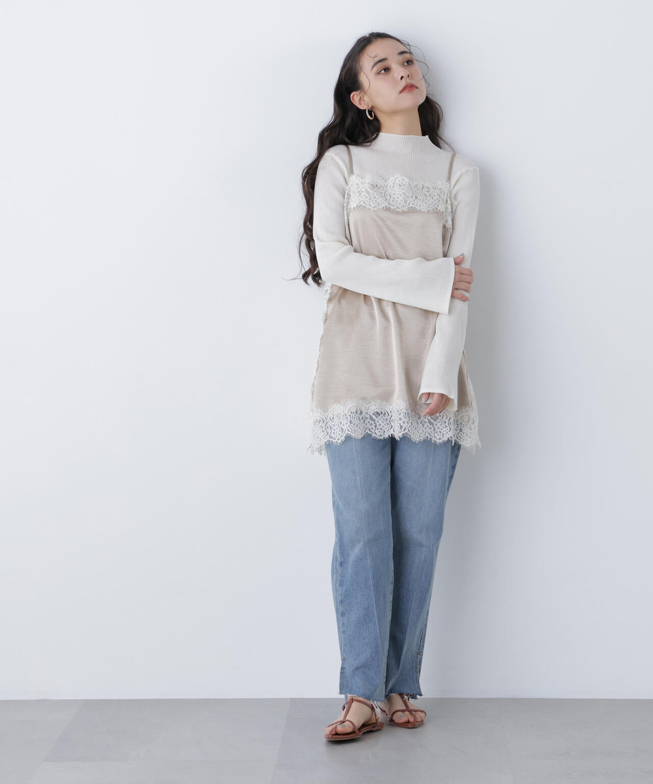 サテンレースキャミソール | N. Natural Beauty Basic*（エヌ