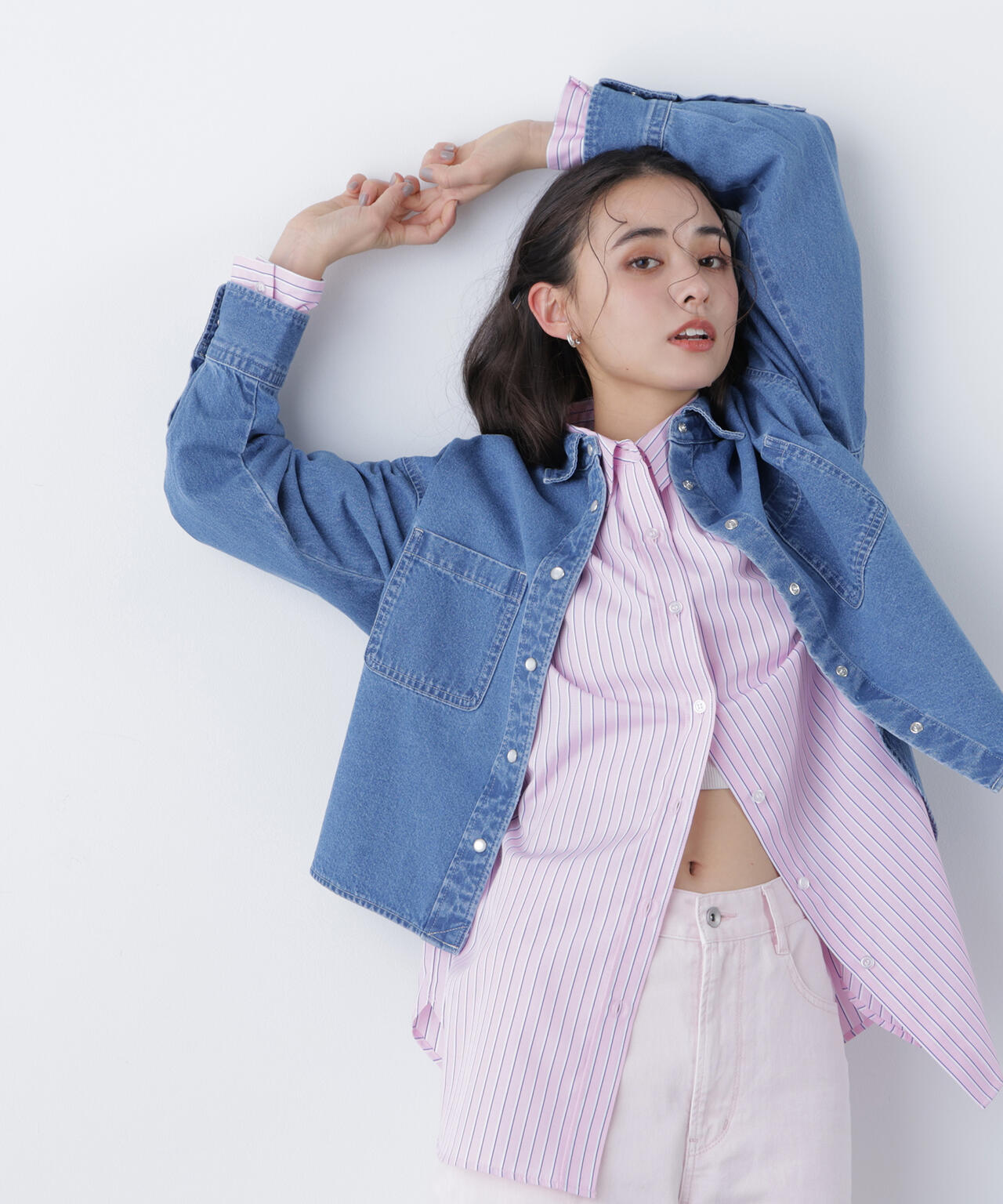 トップス n クロップドデニムシャツ | N. Natural Beauty Basic*（エヌ ナチュラル