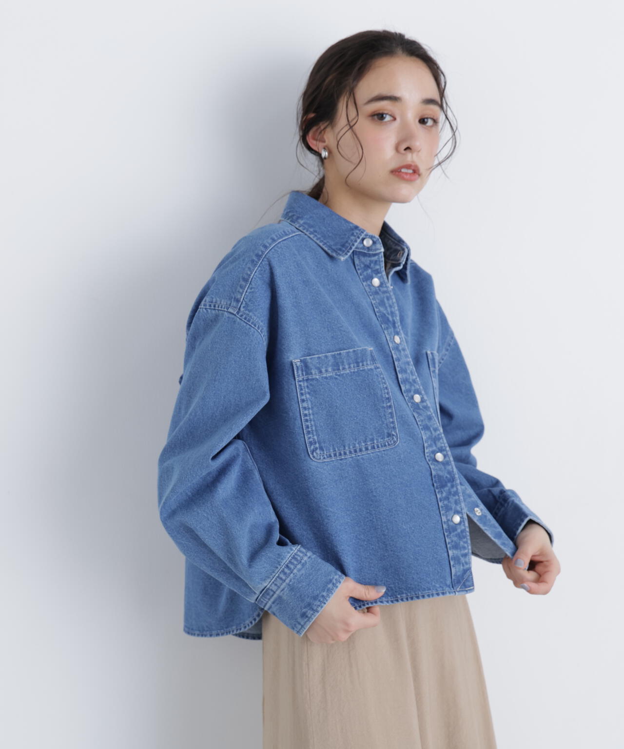 クロップドデニムシャツ | N. Natural Beauty Basic*（エヌ ナチュラル