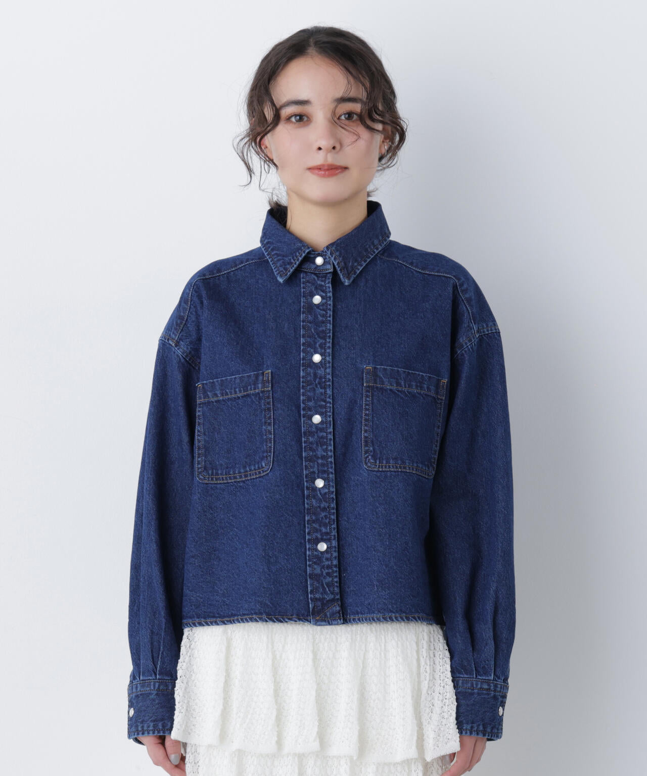 クロップドデニムシャツ | N. Natural Beauty Basic*（エヌ ナチュラル