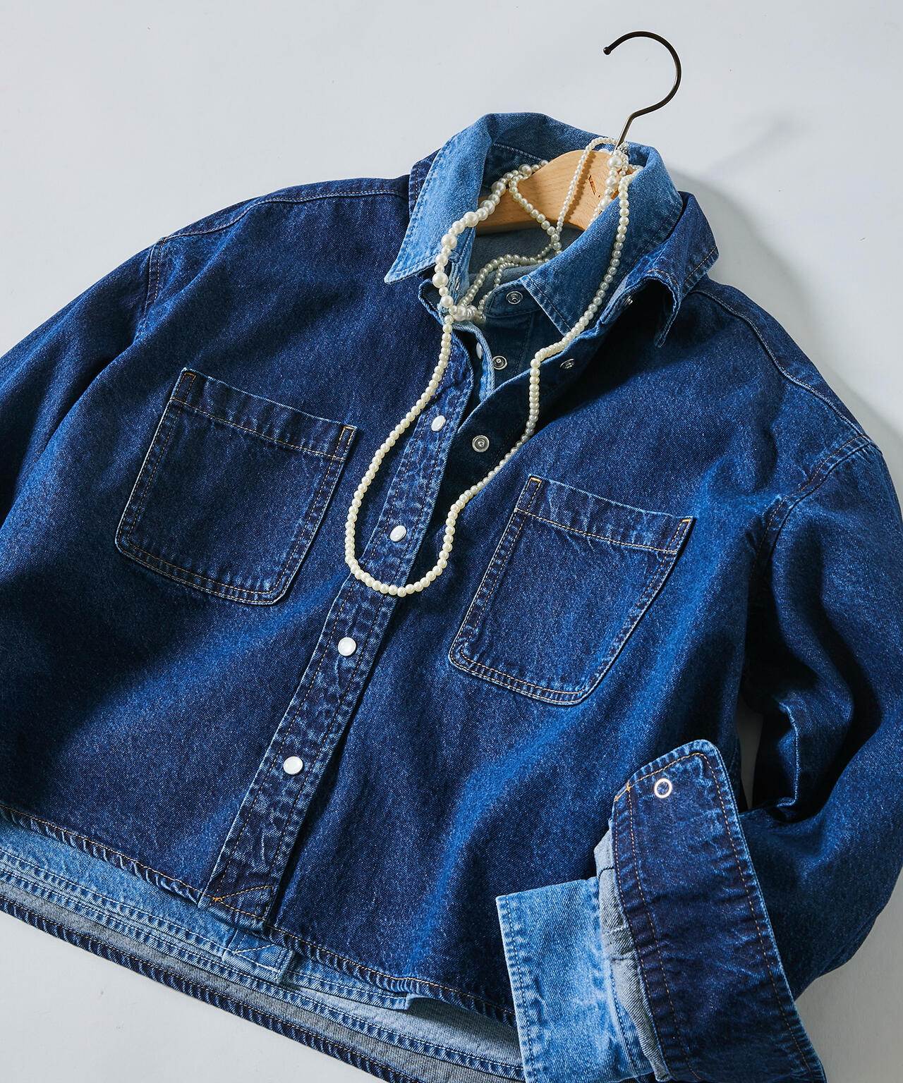 クロップドデニムシャツ | N. Natural Beauty Basic*（エヌ ナチュラル