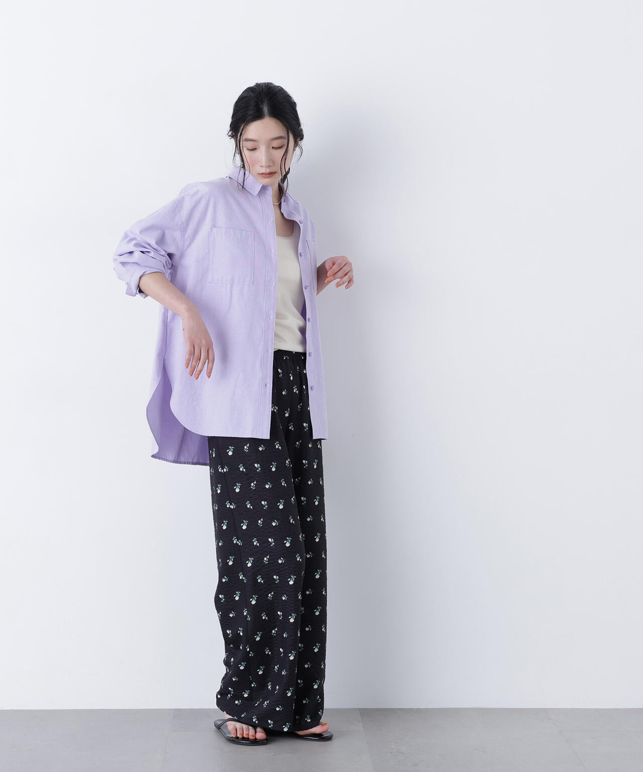 刺繍オックスフォードシャツ