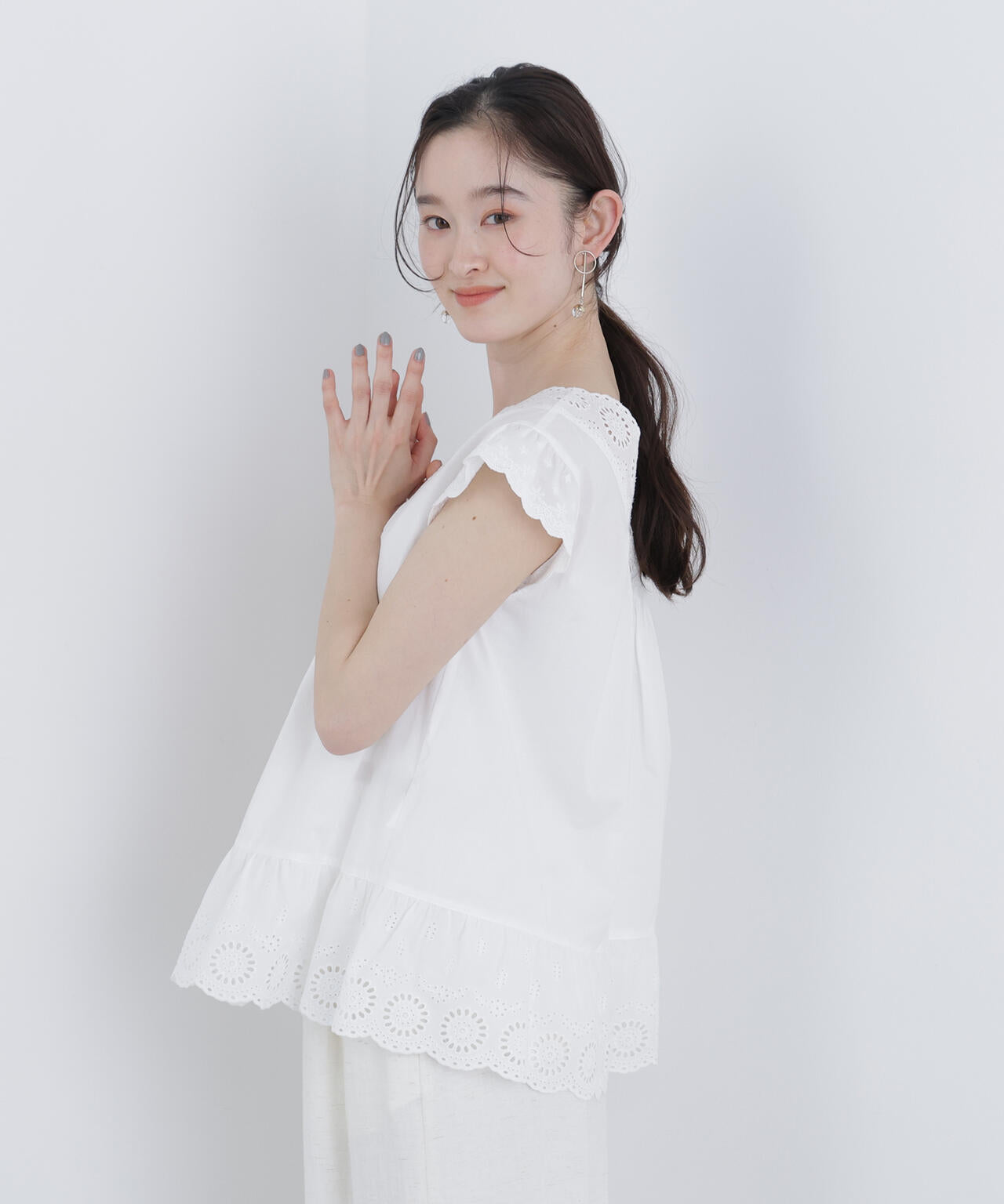 コットン刺繍ブラウス | N. Natural Beauty Basic*（エヌ ナチュラル