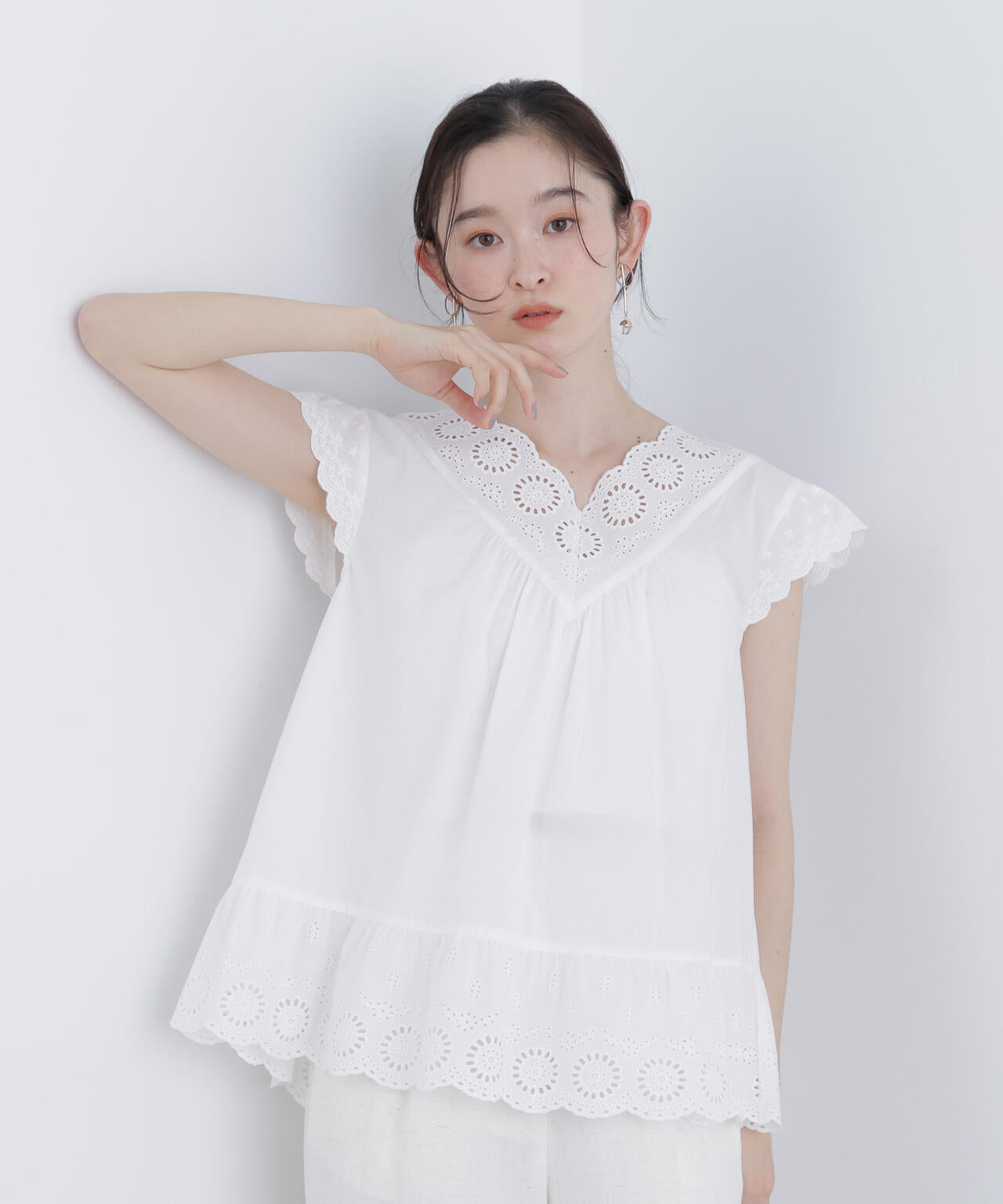 コットン刺繍ブラウス | N. Natural Beauty Basic*（エヌ ナチュラル