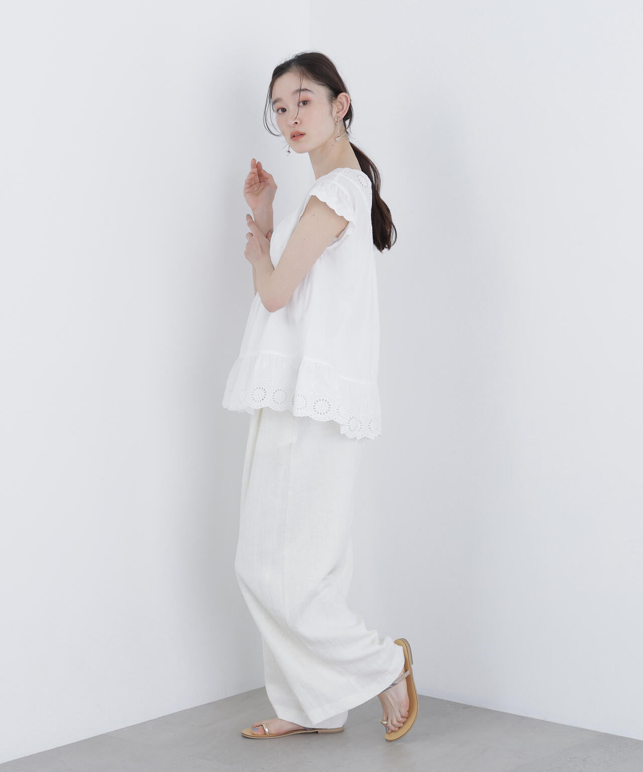 コットン刺繍ブラウス | N. Natural Beauty Basic*（エヌ ナチュラル