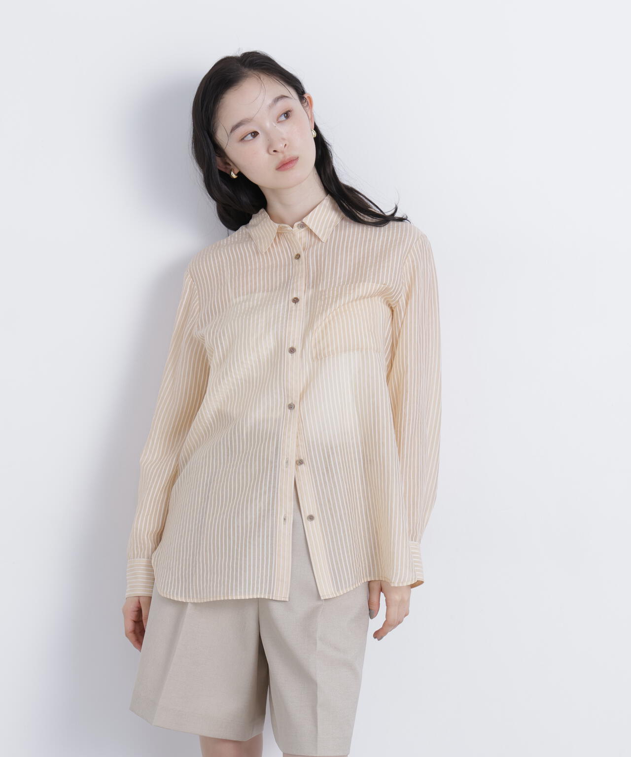 FUDGE5月号掲載】シアーストライプシャツ | N. Natural Beauty Basic